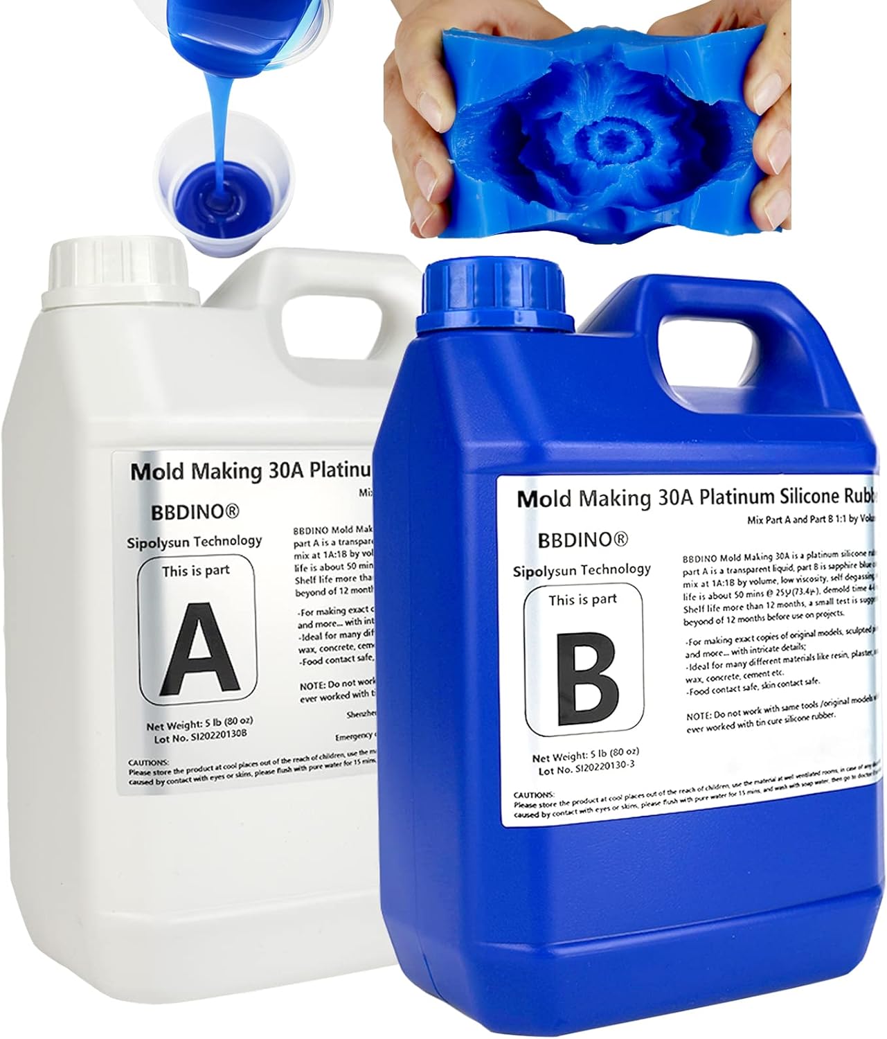 Bbdino Kit per Stampi in Silicone 30A 4.5kg