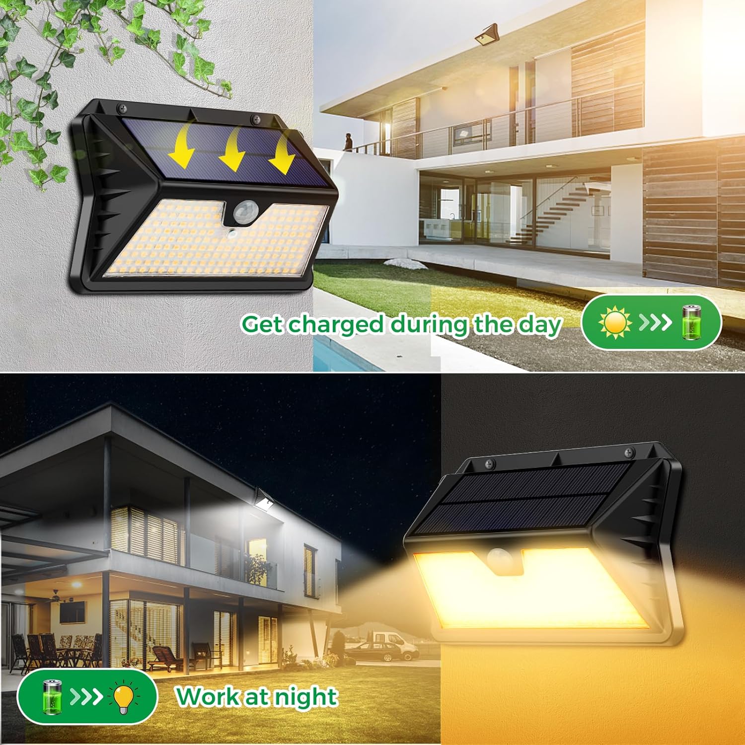 Ouila Faro LED Esterno con Pannello Solare - 4 Pezzi - immagine 5