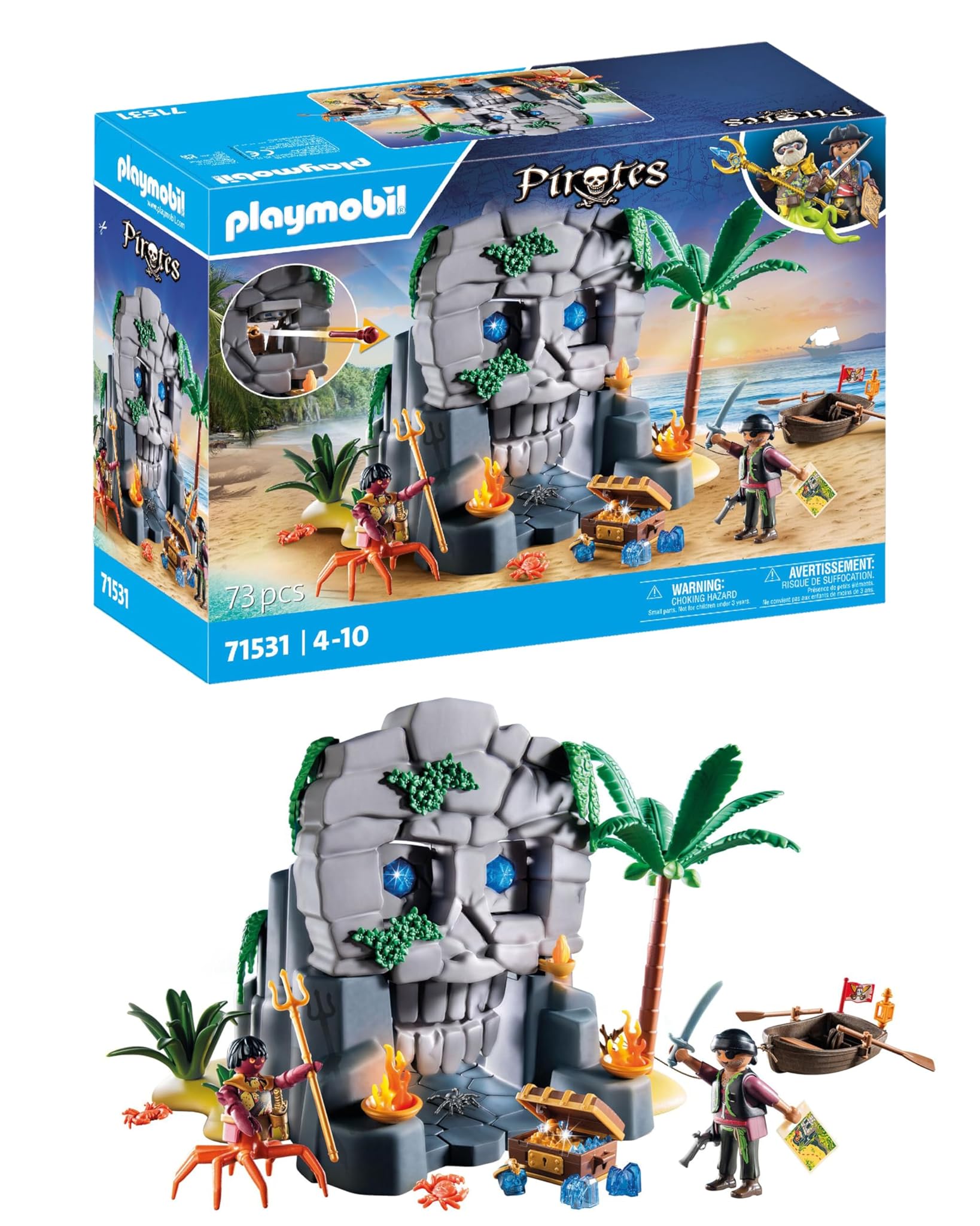 PLAYMOBIL Pirates 71531 - Isola del Teschio di Cristallo