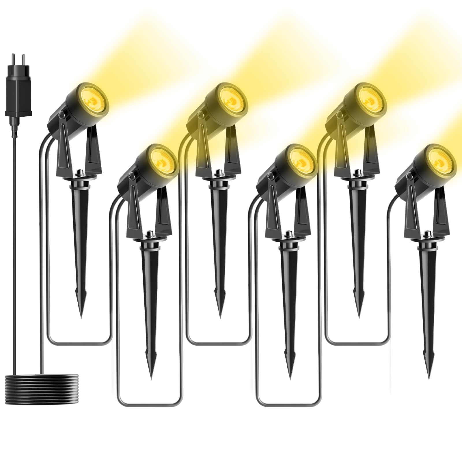 Bomcosy Illuminazione da Giardino 20m con Picchetto