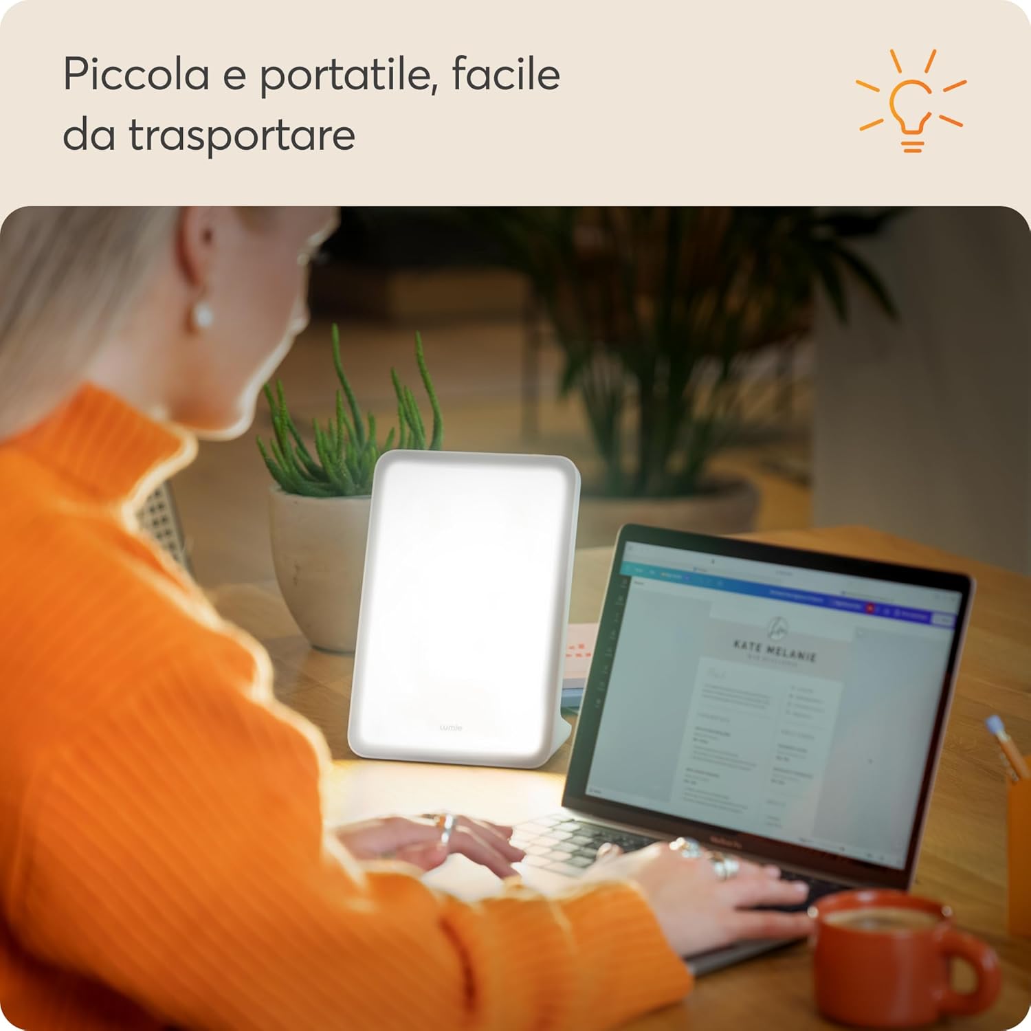 Lumie Mini Lampada Compatta per Terapia della Luce - immagine 3