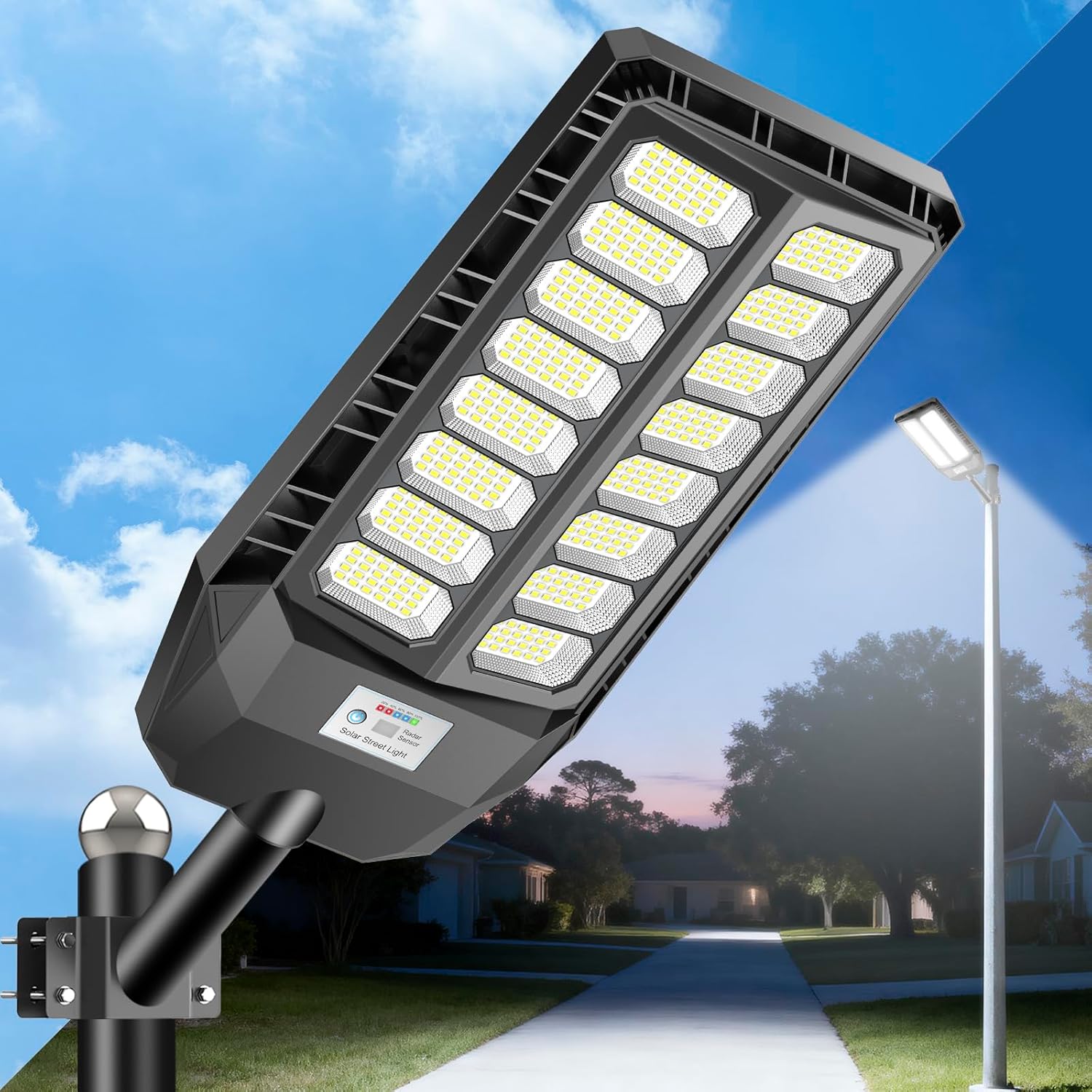 Lampione Solare 800W con Telecomando IP67 - immagine 1
