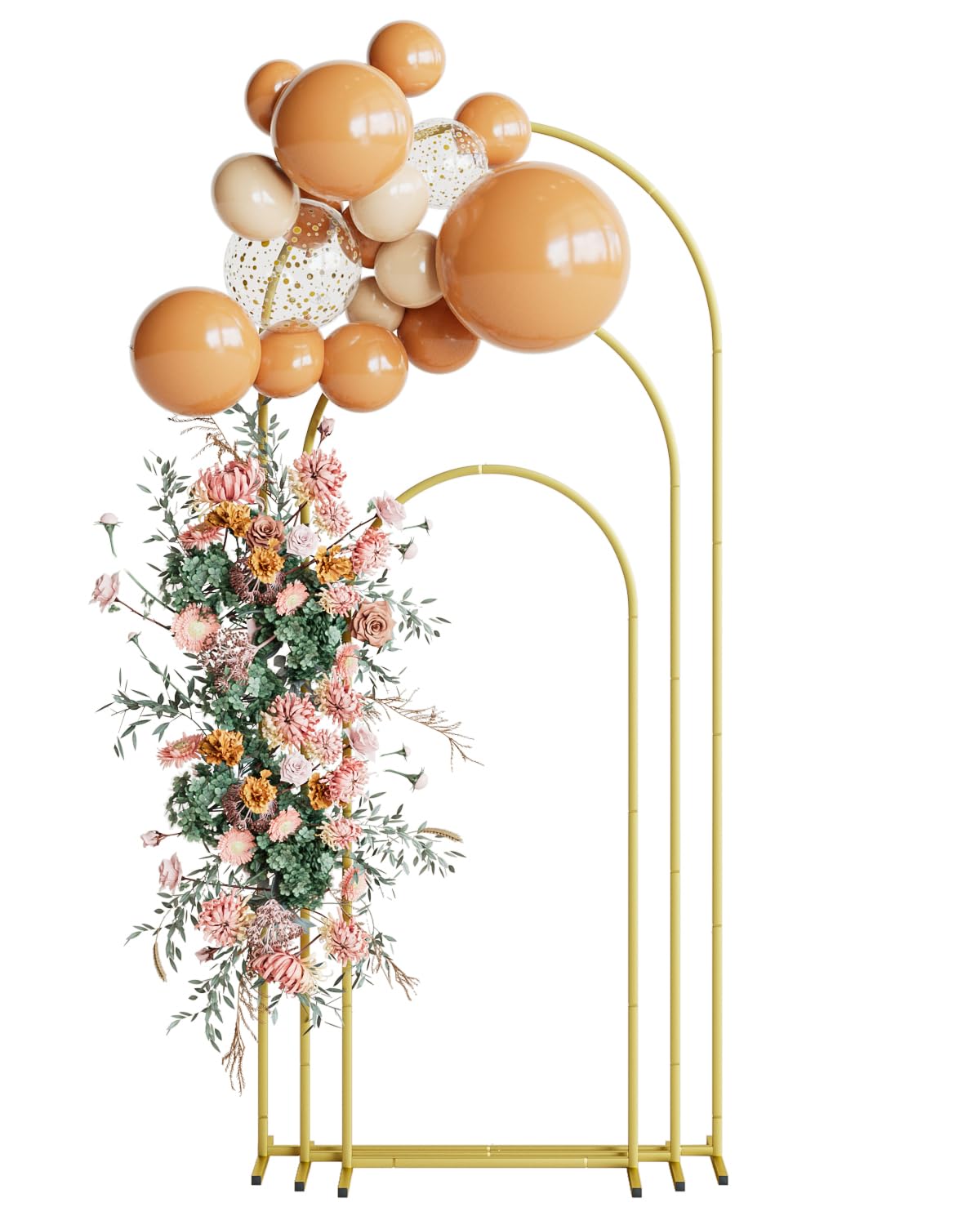 Heyzoey Arco di nozze Set 3 Pezzi in Metallo Oro