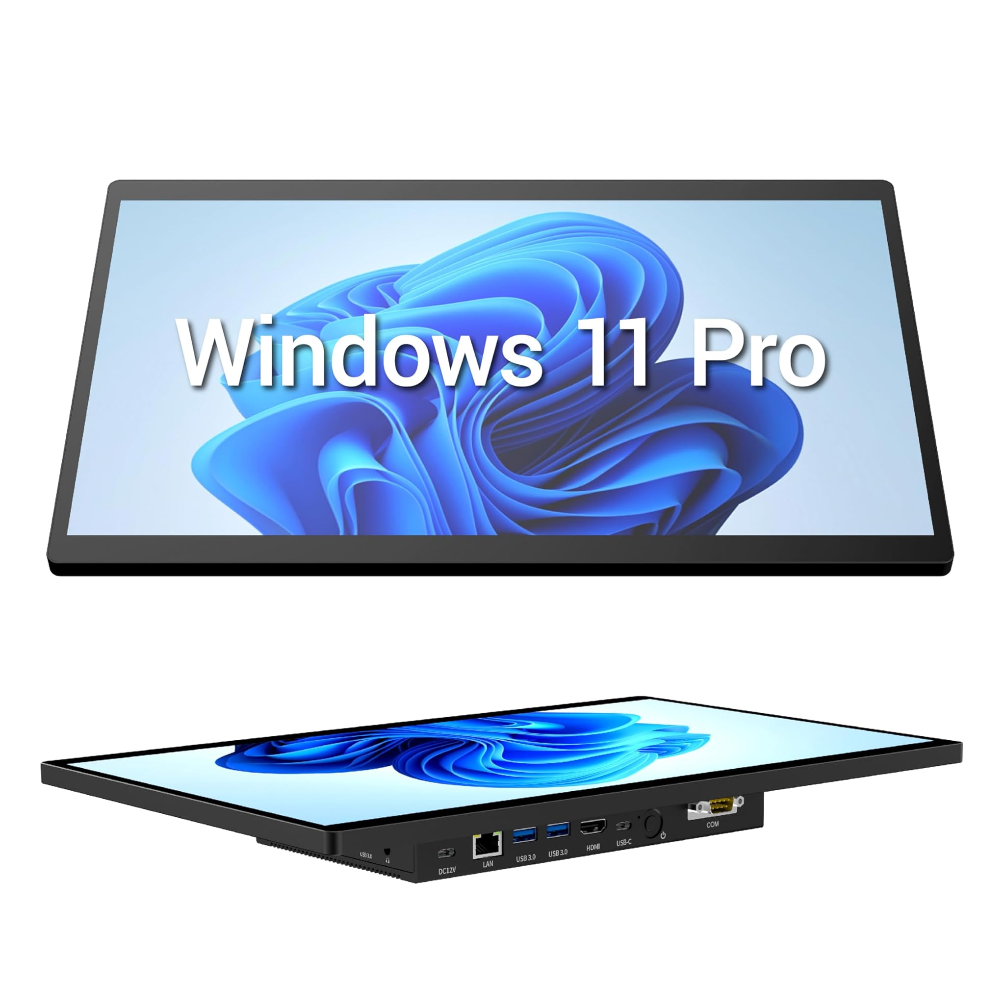 Industrie Panel PC Industriale PC Touchscreen 15.6 Pollici, Fanless Pannello Computer All in One Win11 Pro N5095 8GB RAM 128GB ROM, 1920 * 1080 IPS, 4xUSB3,0, 2xRS232, Type-C, HDMI, LAN