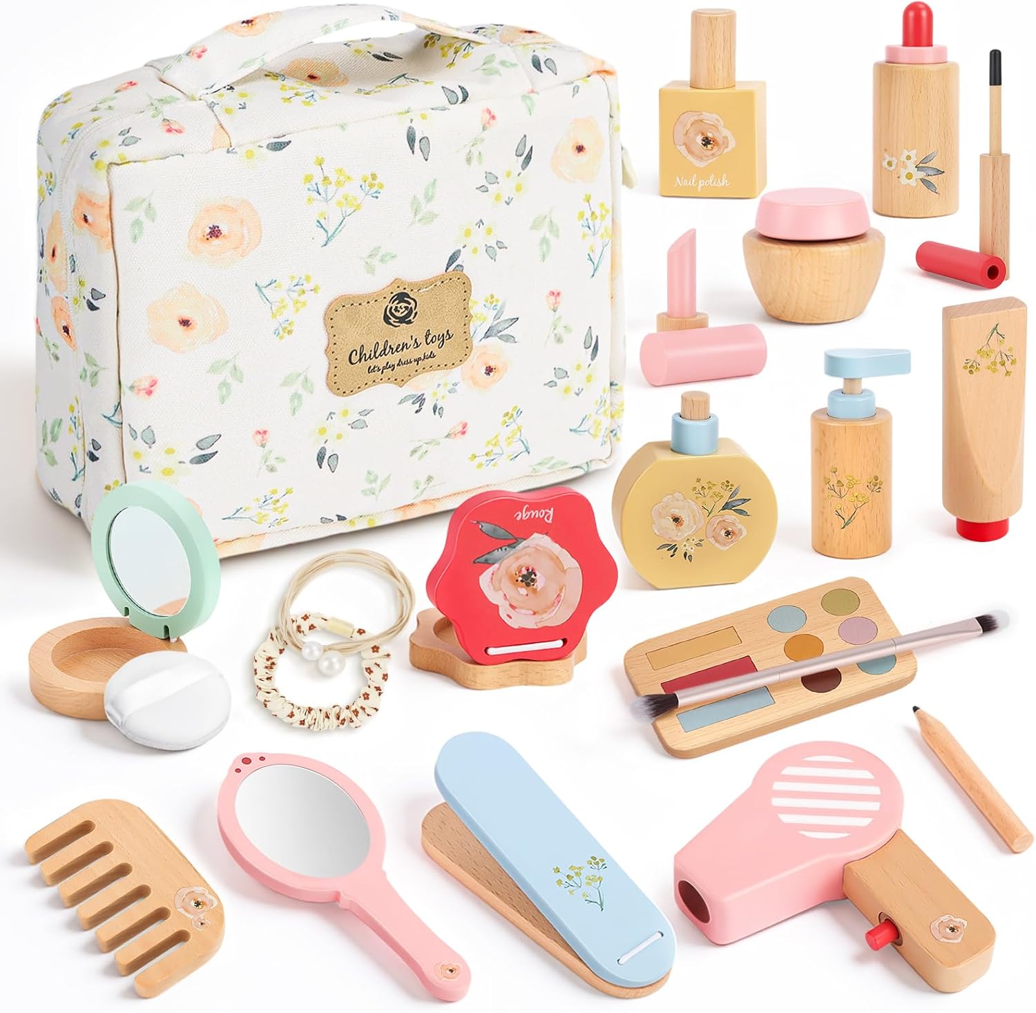 Set Trucchi Bambina in Legno Finti 25 Pezzi - immagine 1