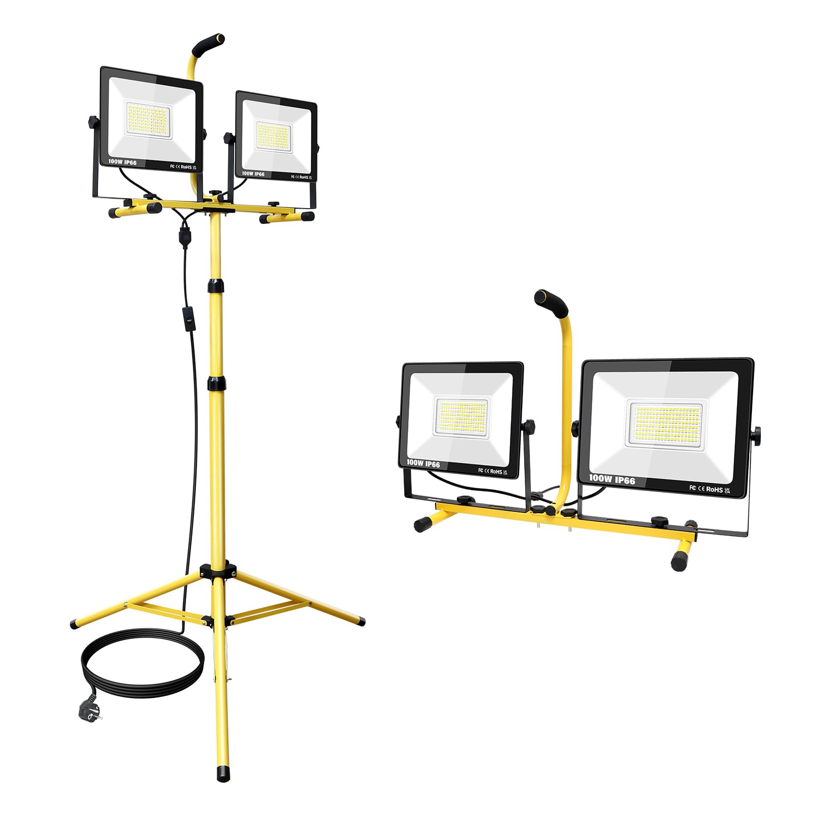 SKYWORLD 2 x 100W Proiettore LED da Lavoro con Treppiede