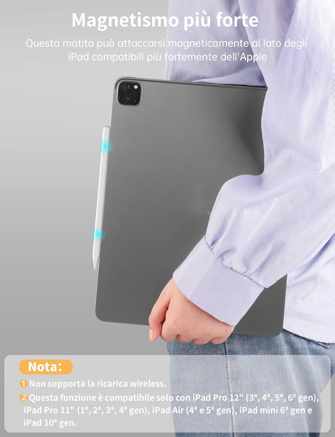 Meko Penna iPad 2018-2025 con Rifiuto del Palmo - immagine 6