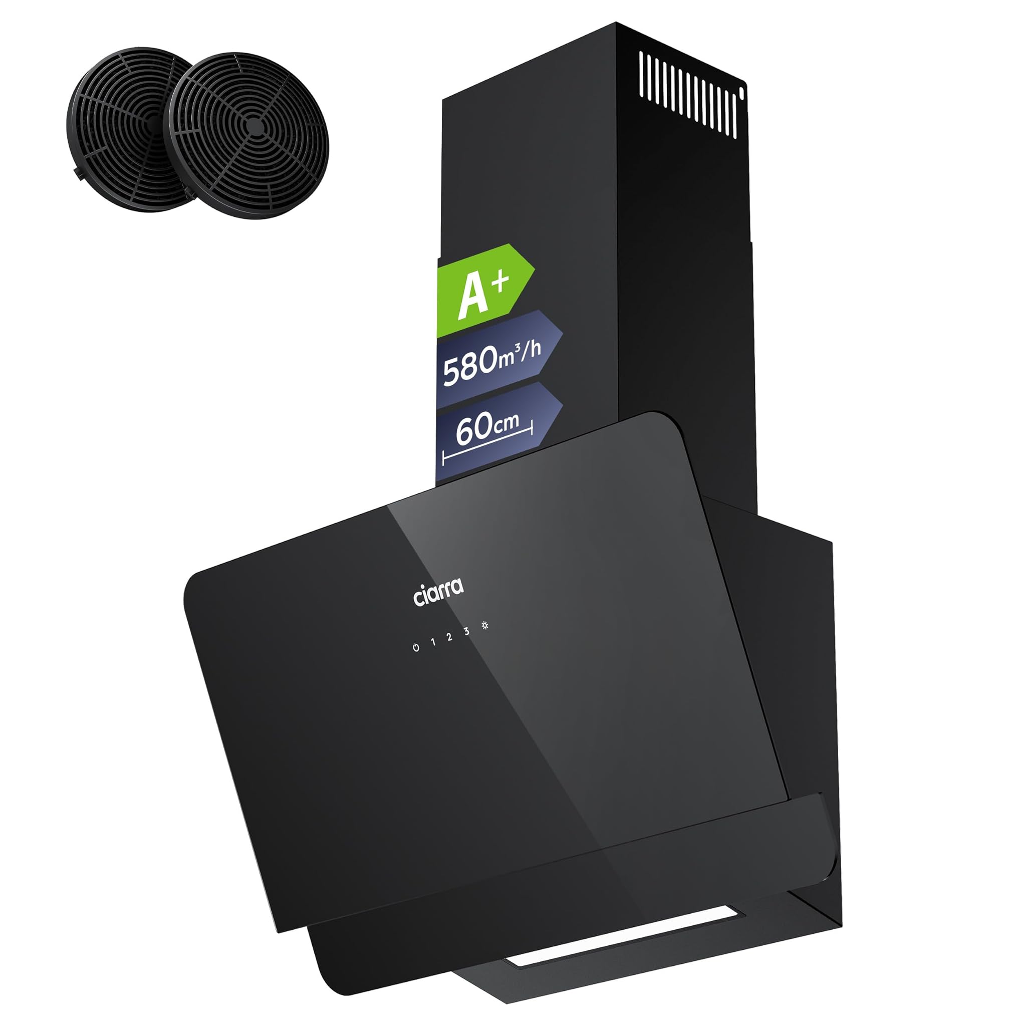 Ciarra CBCB6765C Cappa Aspirante 60cm, Nera