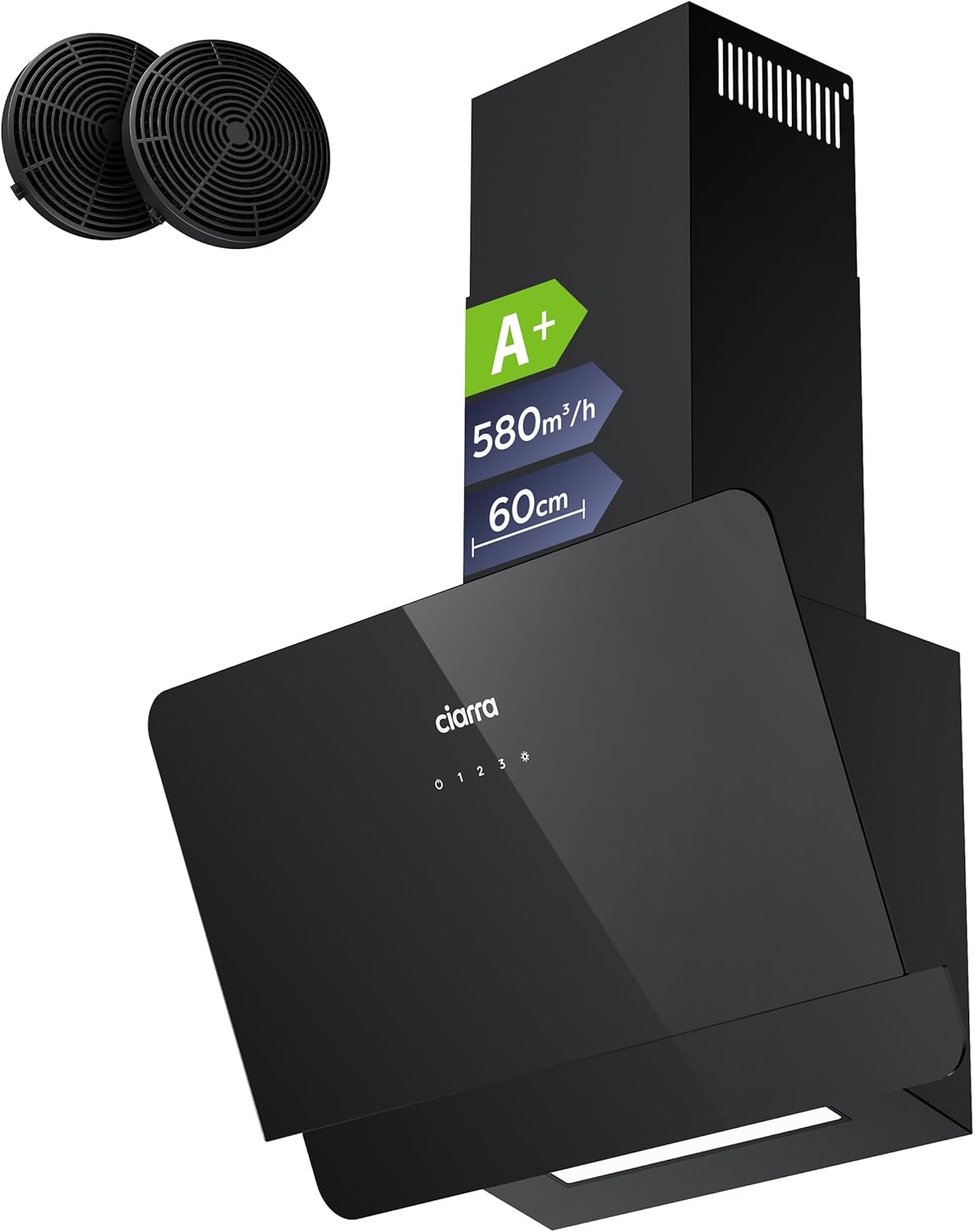 Ciarra CBCB6765C Cappa Aspirante 60cm, Nera - immagine 1
