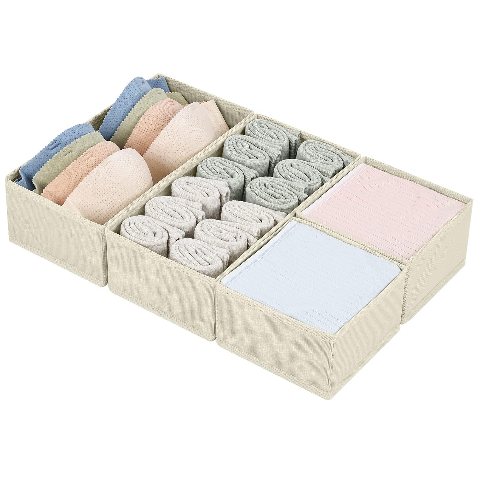 Dimj Organizer per Cassetti 4 Pezzi - Beige