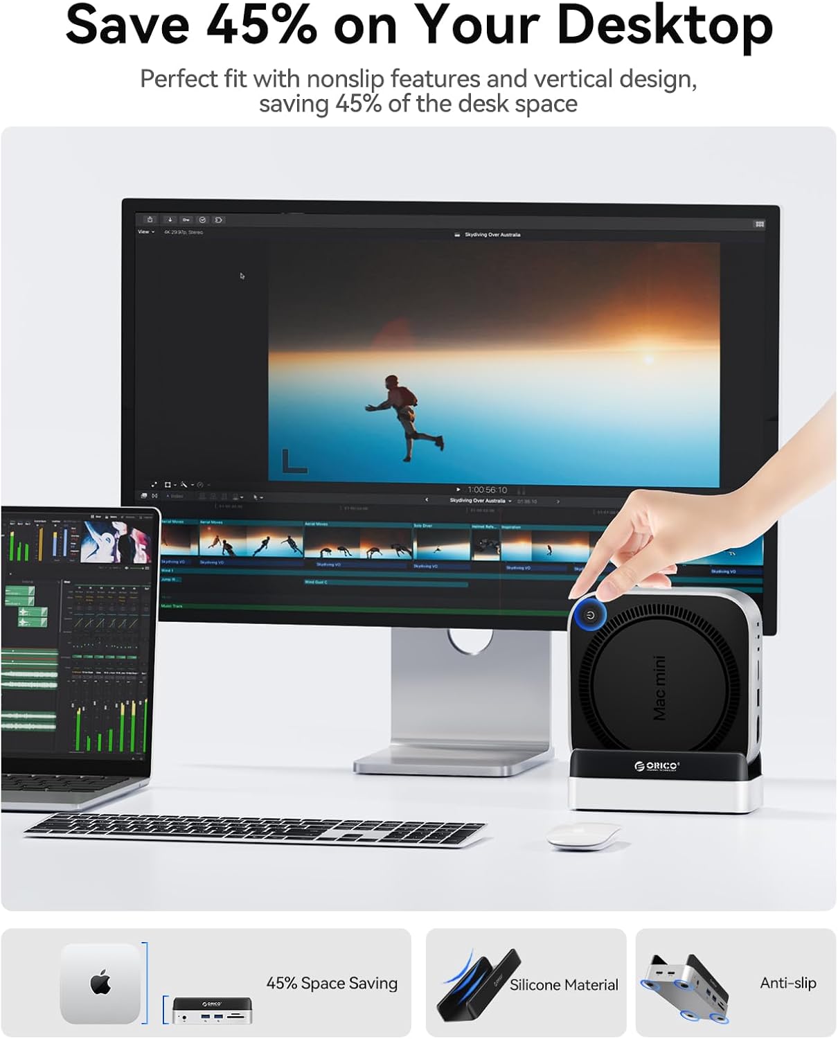 Orico MiniDock Mac mini M4 - Docking Station con NVMe SSD Case - immagine 2