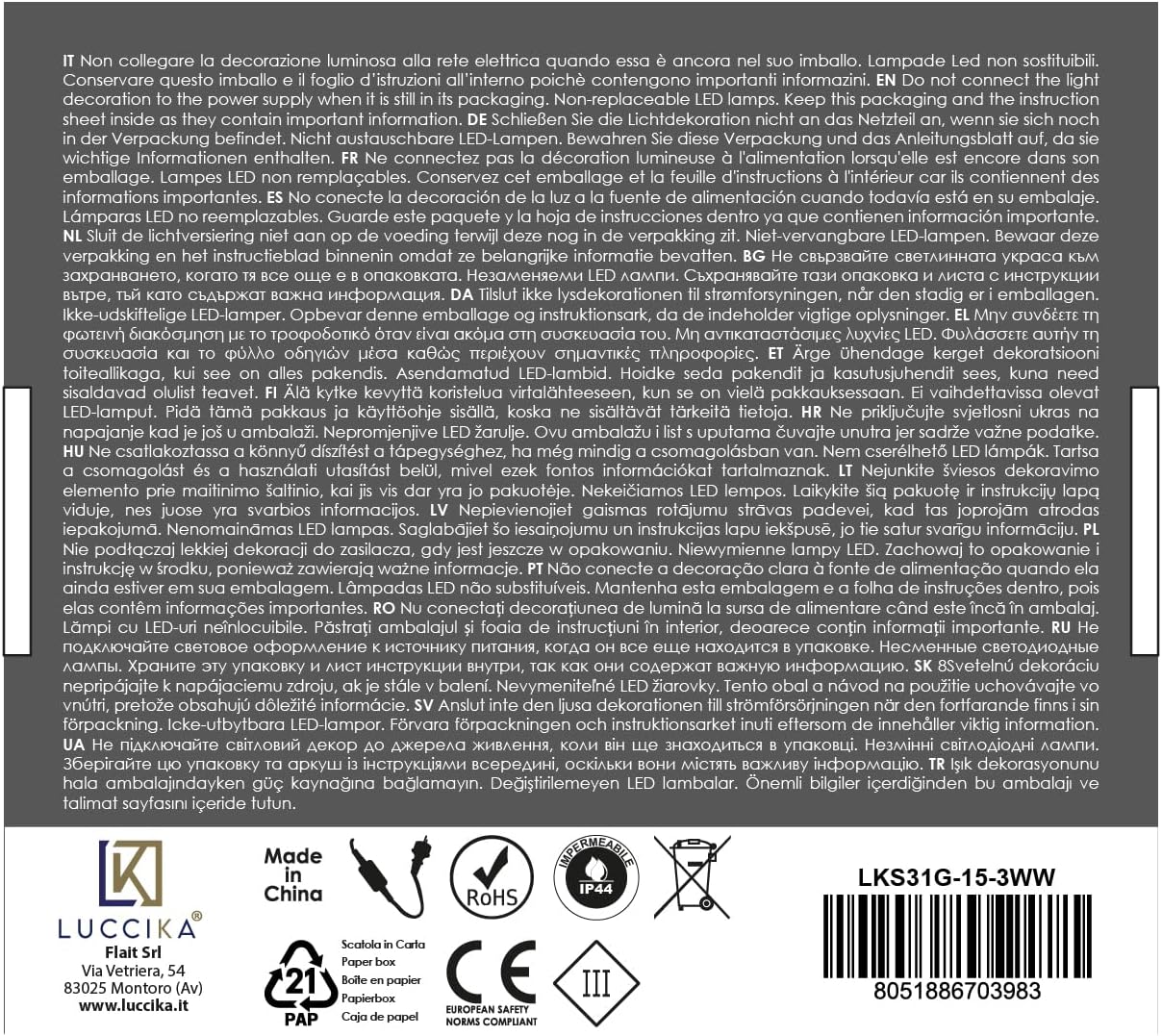 Stringa Luci Maxi LED Smart con APP 150 Luci - immagine 3