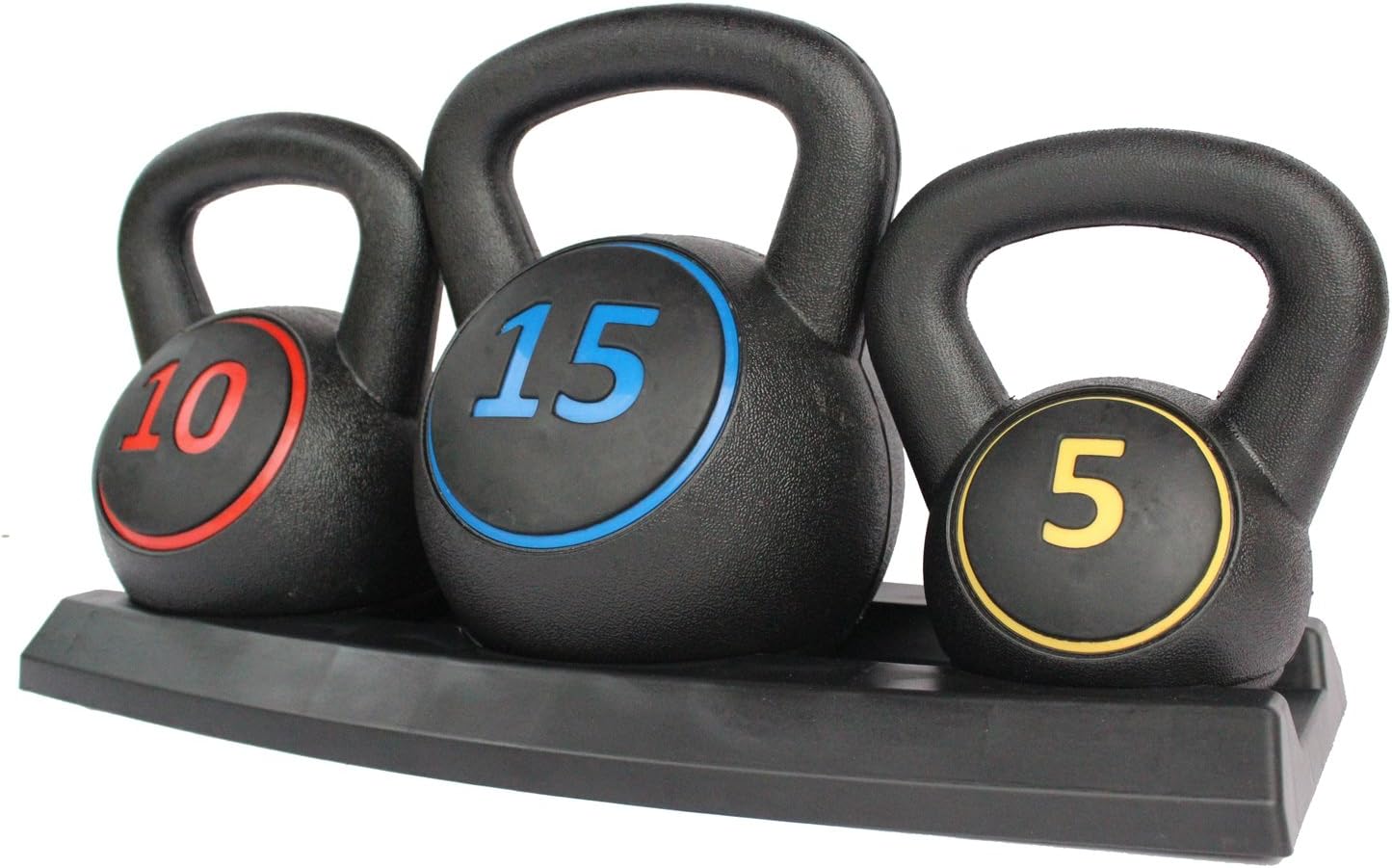 Funjepe Set Kettlebell 3 Pezzi con Supporto - immagine 5