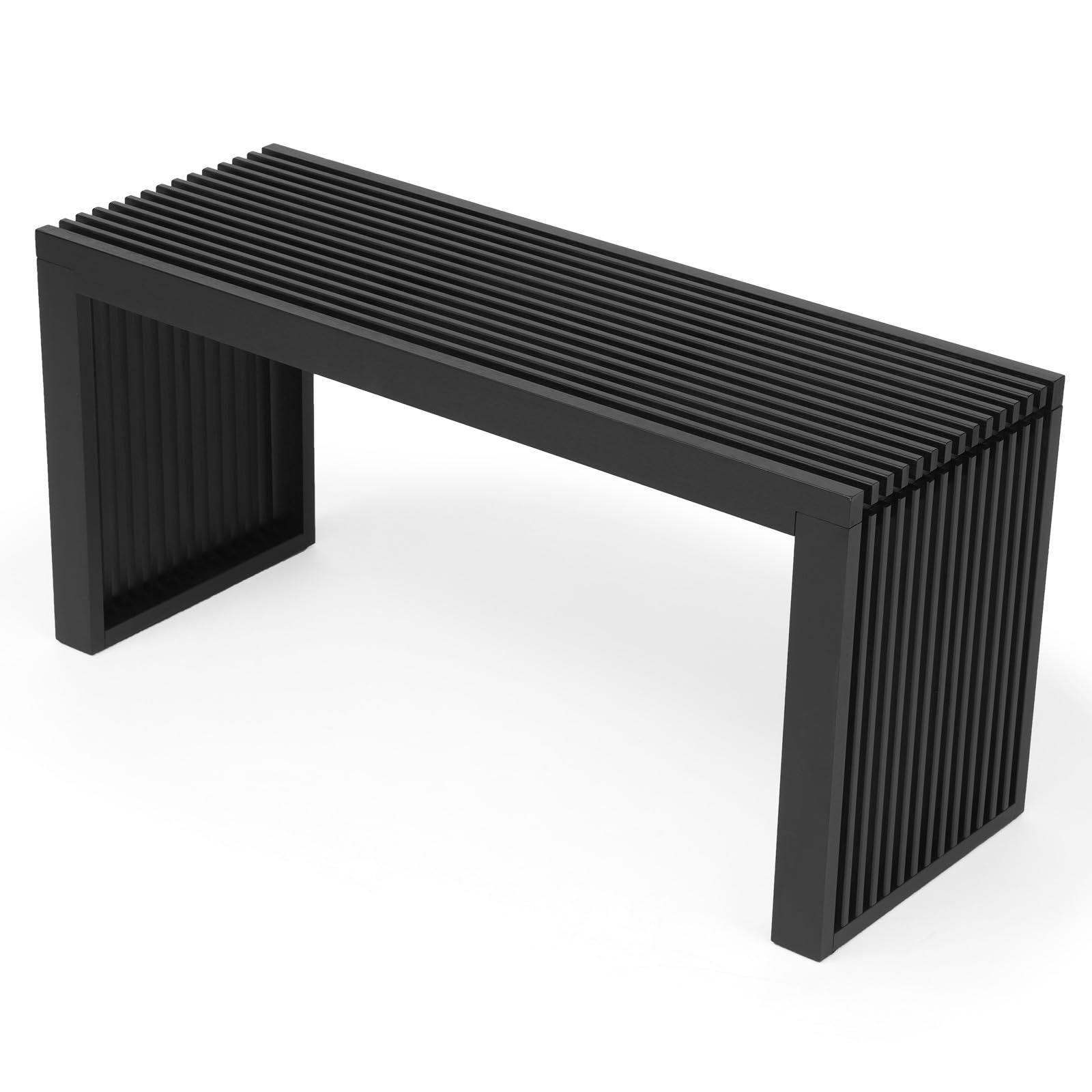 Panca in Bambù 90x33x43cm, Nero