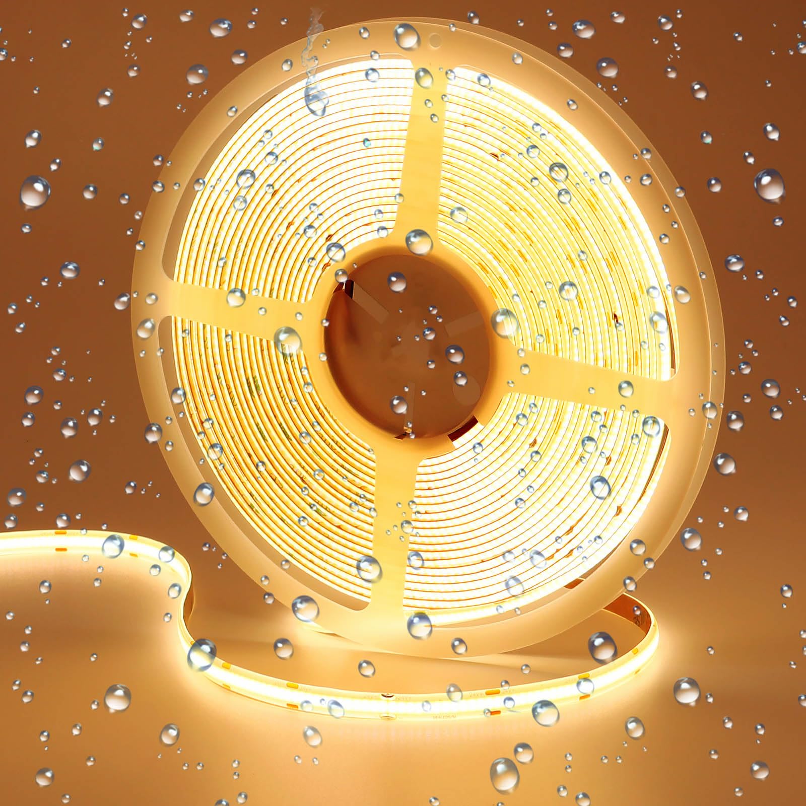 Goming Striscia LED COB 10M IP65 Impermeabile 24V