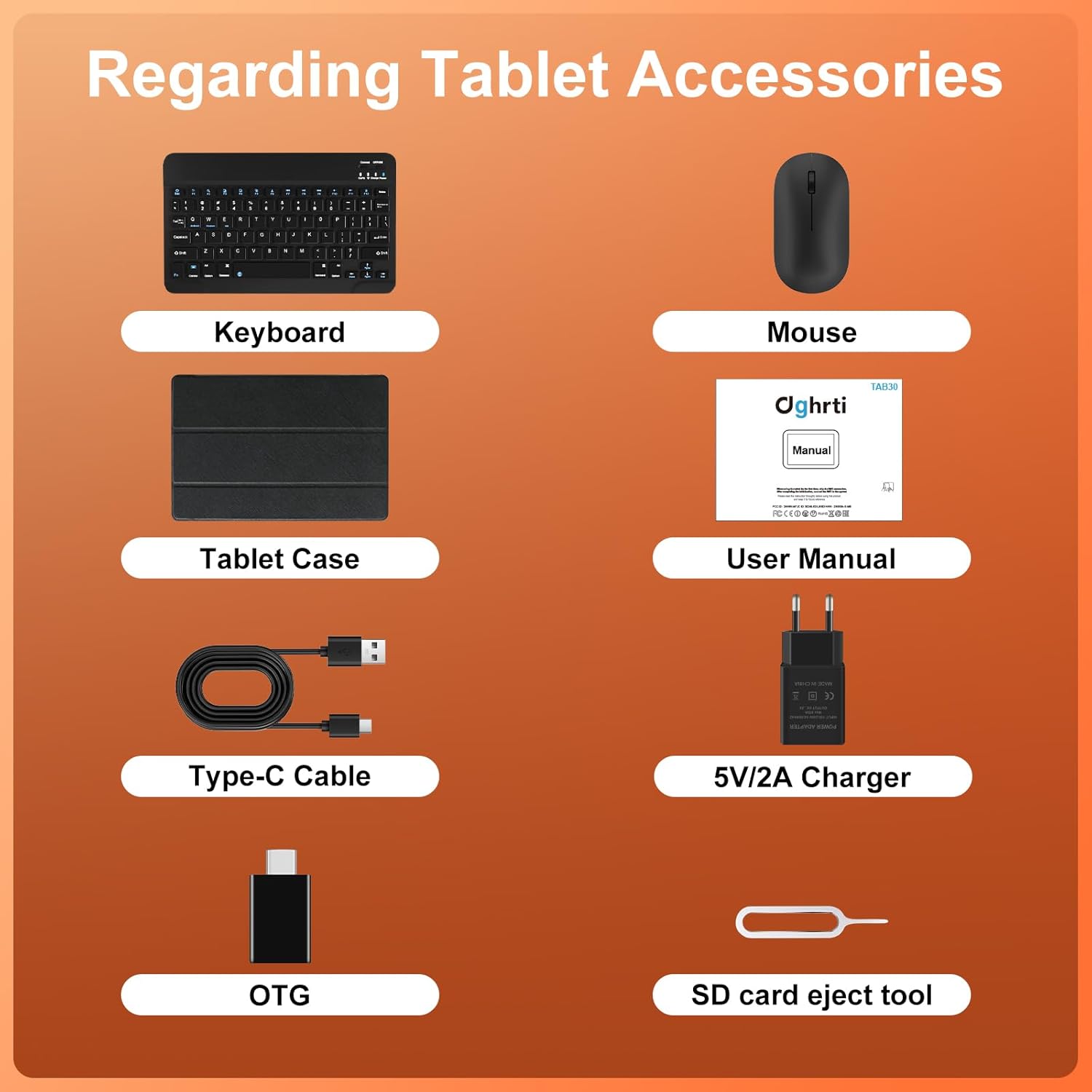 Tablet Android 15 - 10 Pollici IPS HD, Nero - immagine 6