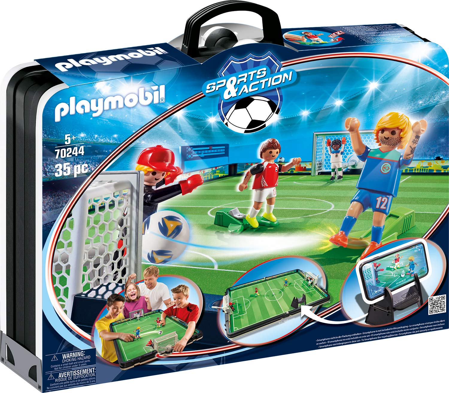PLAYMOBIL Sports & Action 70244, Campo da Calcio Grande, dai 5 Anni