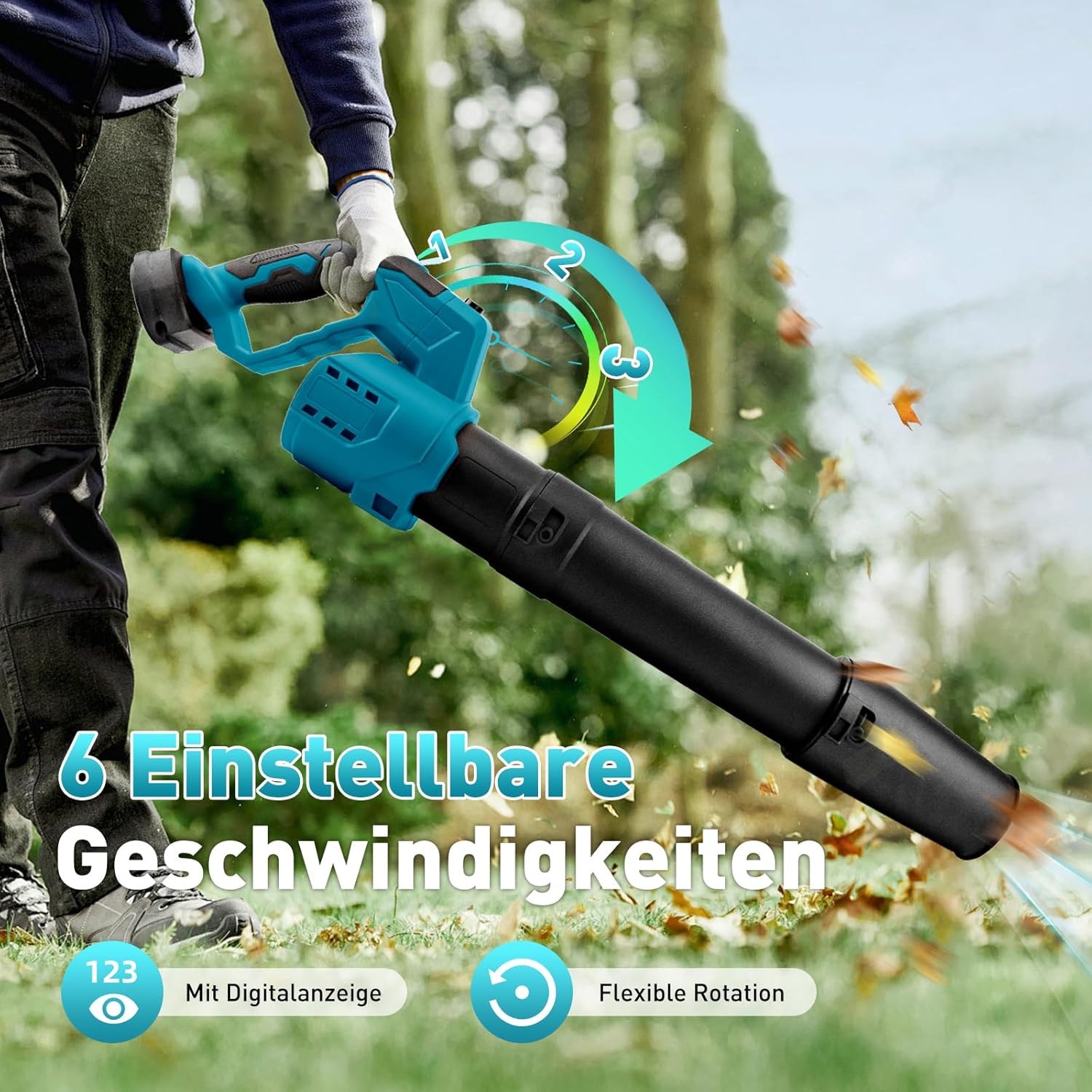 Soffiatore a Batteria per Foglie e Giardino - immagine 3