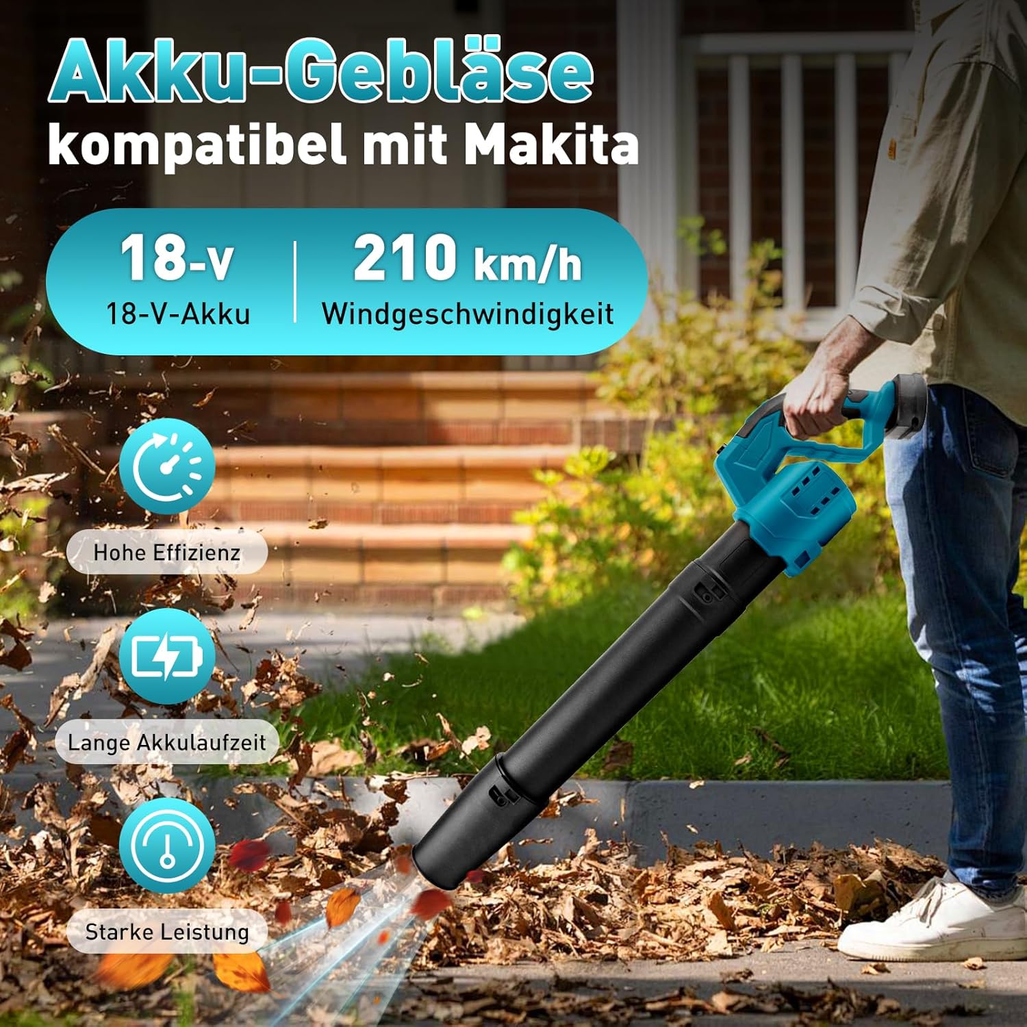 Soffiatore a Batteria per Foglie e Giardino - immagine 8