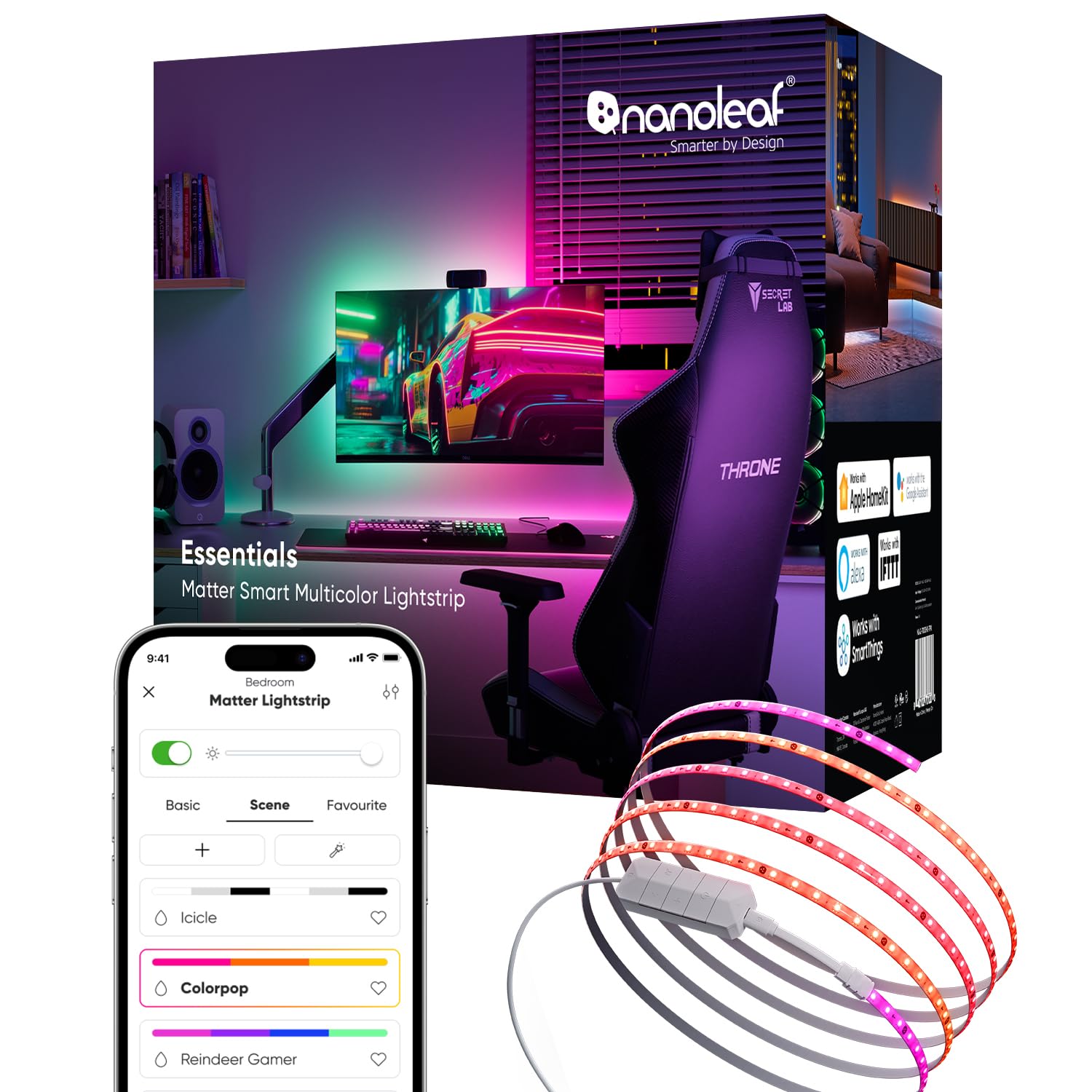 Nanoleaf Striscia LED WLAN Gradiente 5m, Opaca