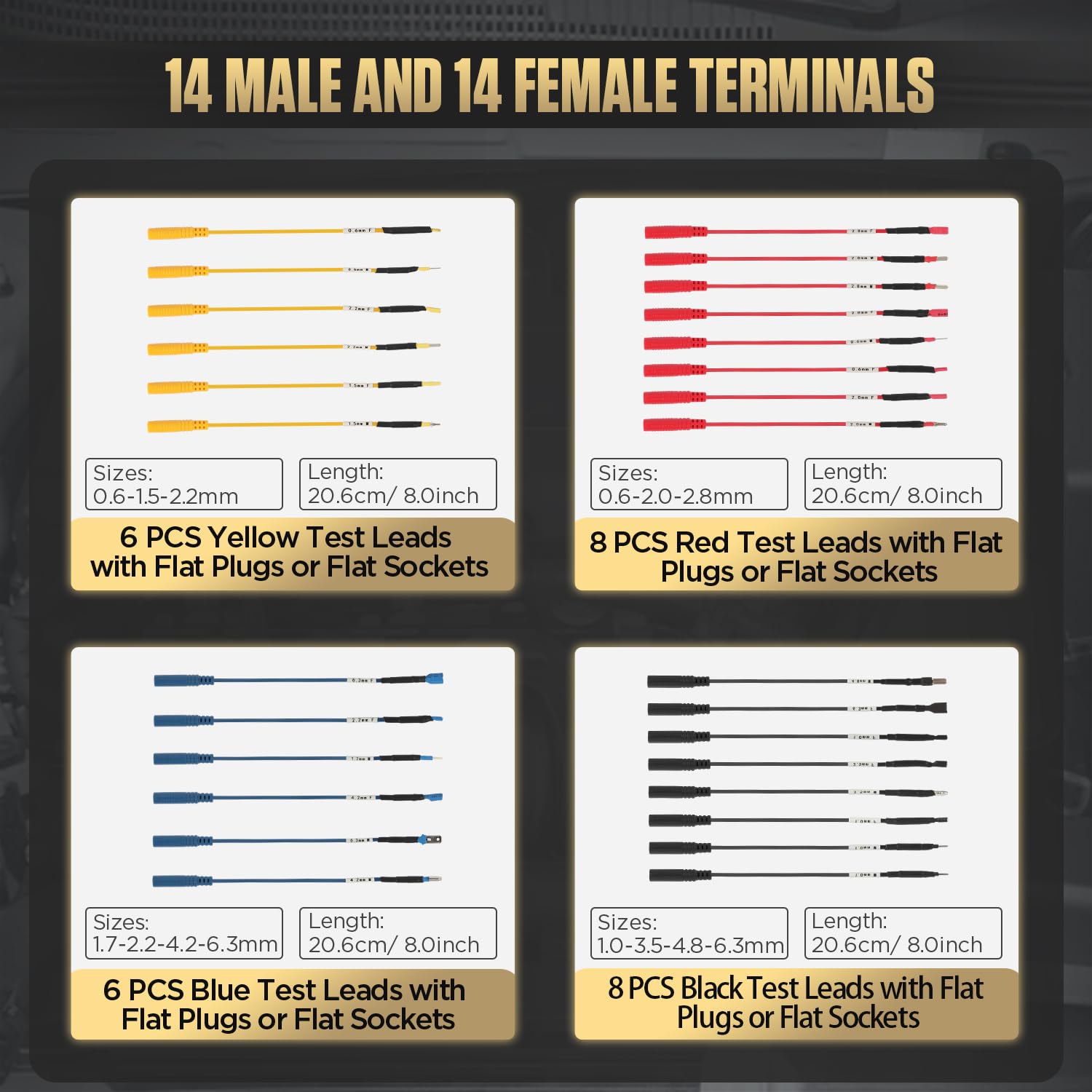 Autool 48 Pezzi Puntali per Multimetro Test Lead Kit - immagine 2