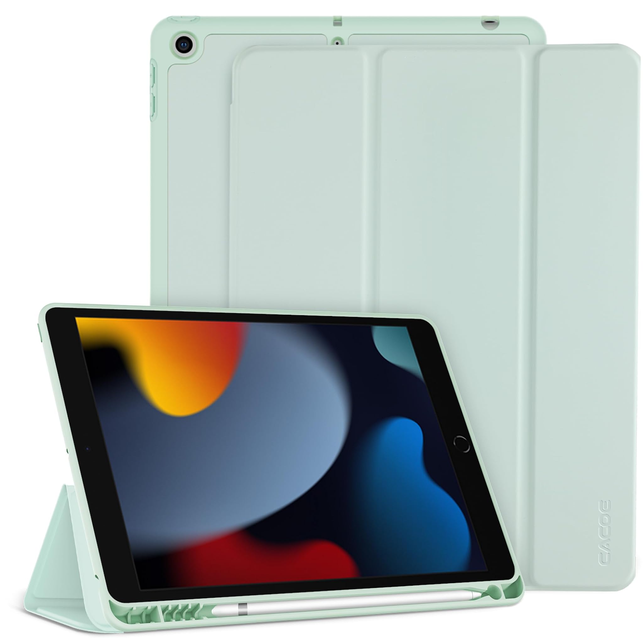Cacoe Cover per iPad 10.2" (7a/8a/9a Gen), Verde Matcha