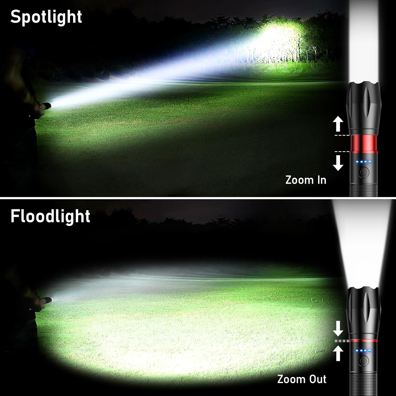 Blukar Torcia LED Ricaricabile - 2 Pezzi Super Luminosi - immagine 3