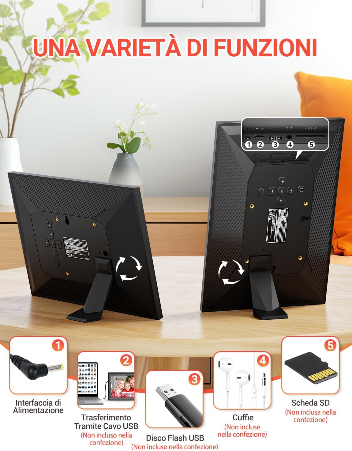 Obvhnua Cornice Digitale 10,1 Pollici con Telecomando - immagine 8