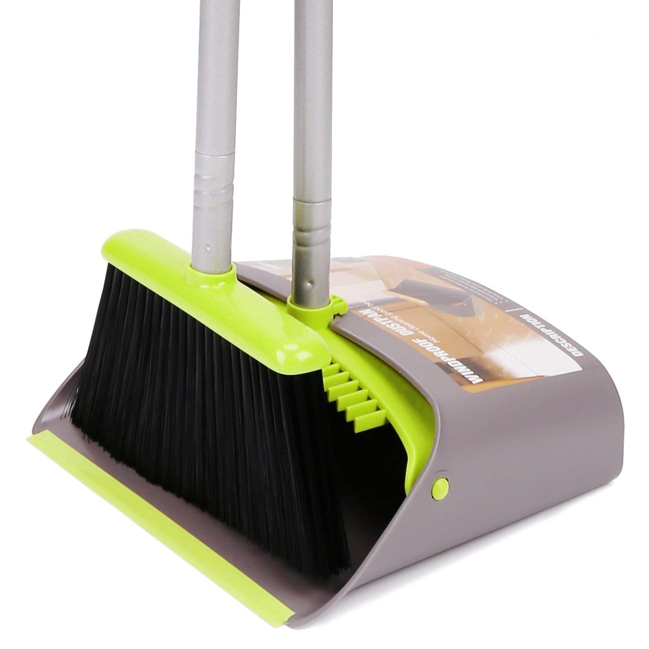 Treelen Broom and Dustpan Set con Manico Lungo