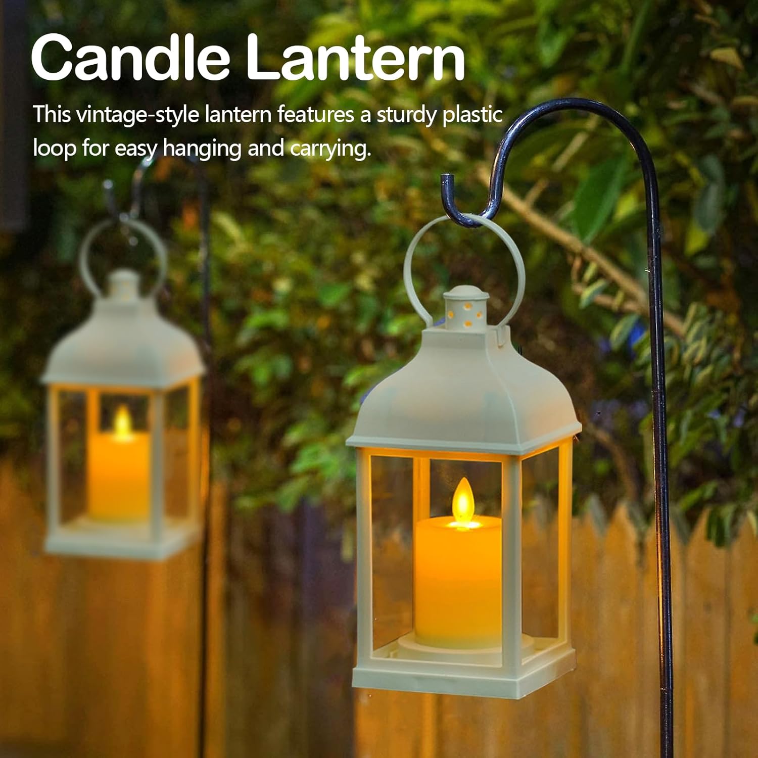 Set 6 Lanterne a LED Decorative con Candela Tremolante - immagine 5