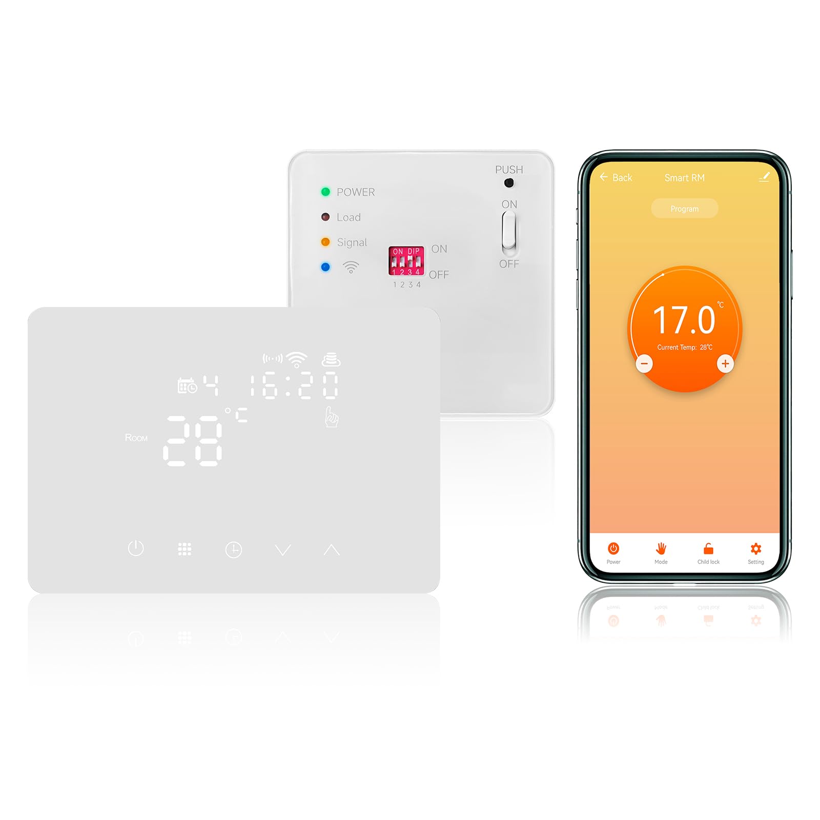 Ketotek Cronotermostato Wireless WiFi per Caldaia 5A