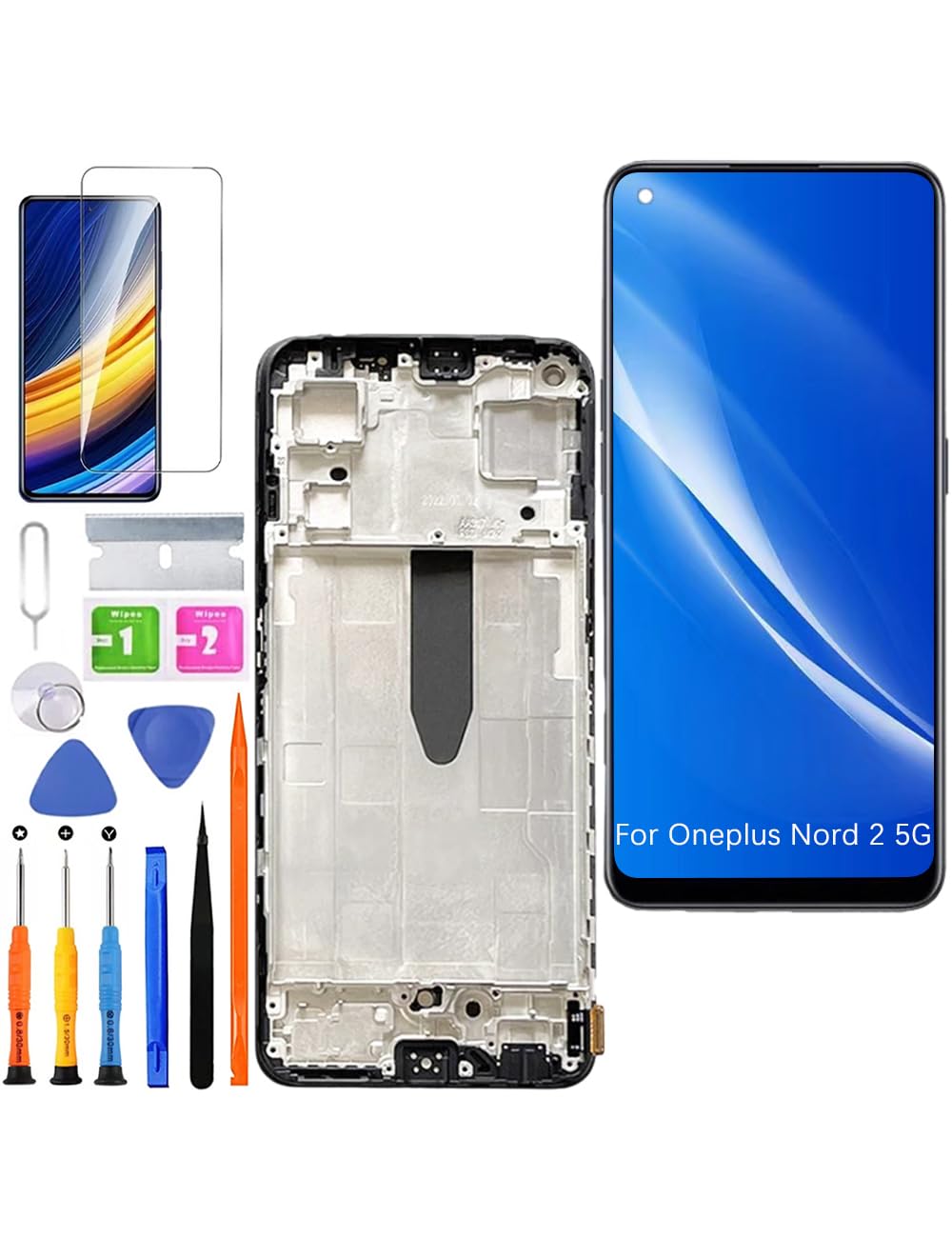 HLYGZX Display Ricambio Oneplus Nord CE 2 5G LCD