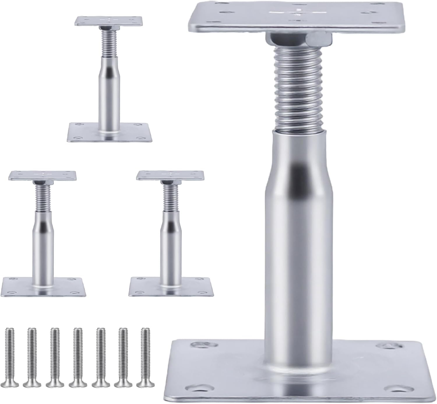 4 Supporti per Pali Regolabili 100-150mm