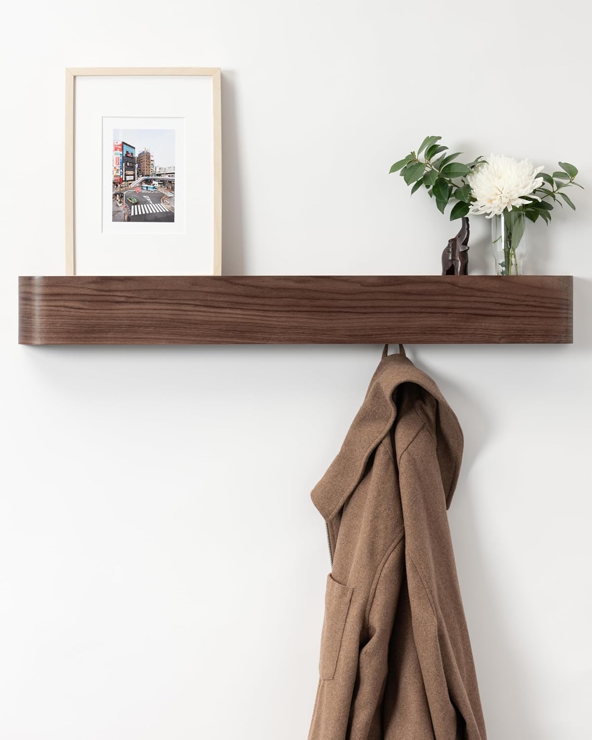 Kazai. Appendiabiti da Parete Legno 'Toke', Noce