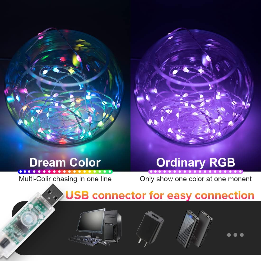 Btf-lighting Smart Fairy String Light RGBIC 10M, 2 Pack - immagine 5