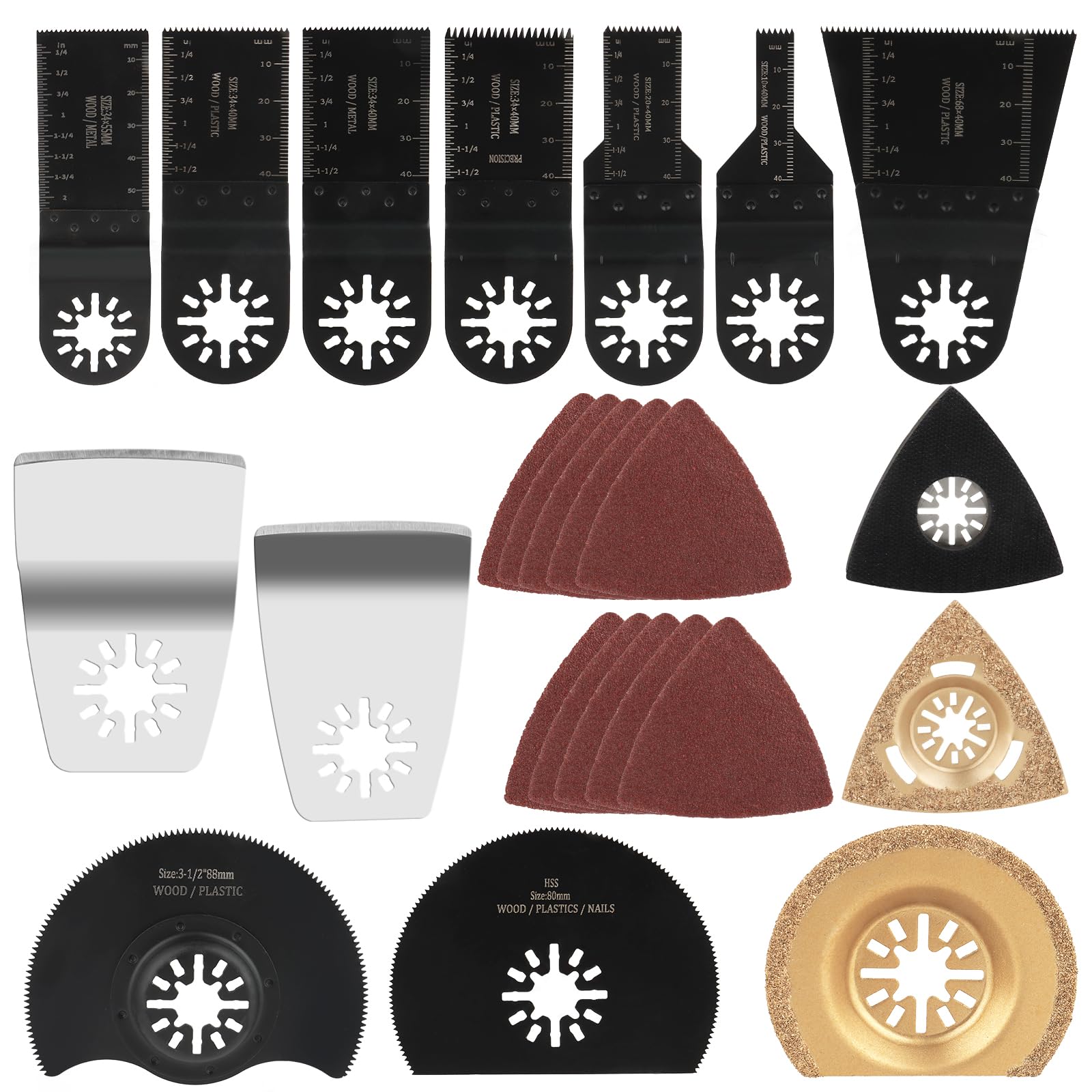 Accessori per Utensili Oscillanti - Set 24 Lame Multifunzione