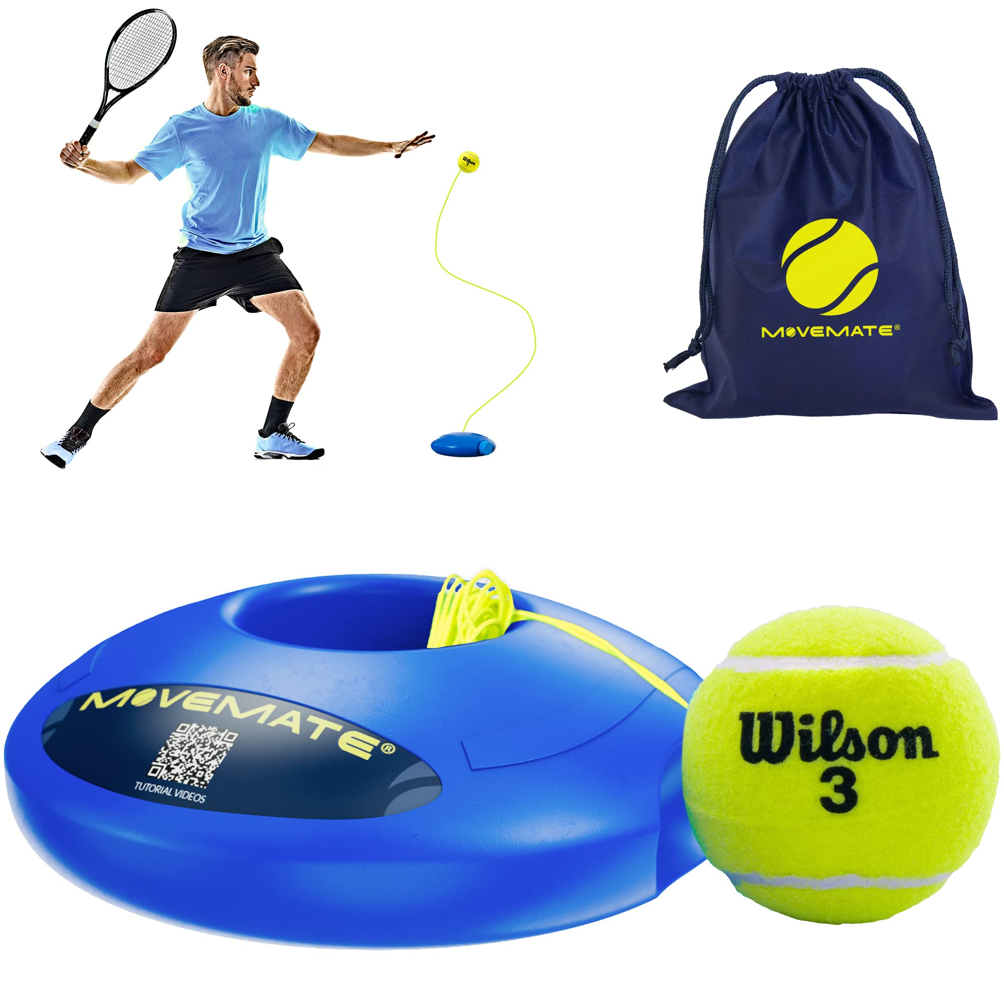 Movemate Dispositivo Allenamento Tennis/Padel con Pallina Wilson®
