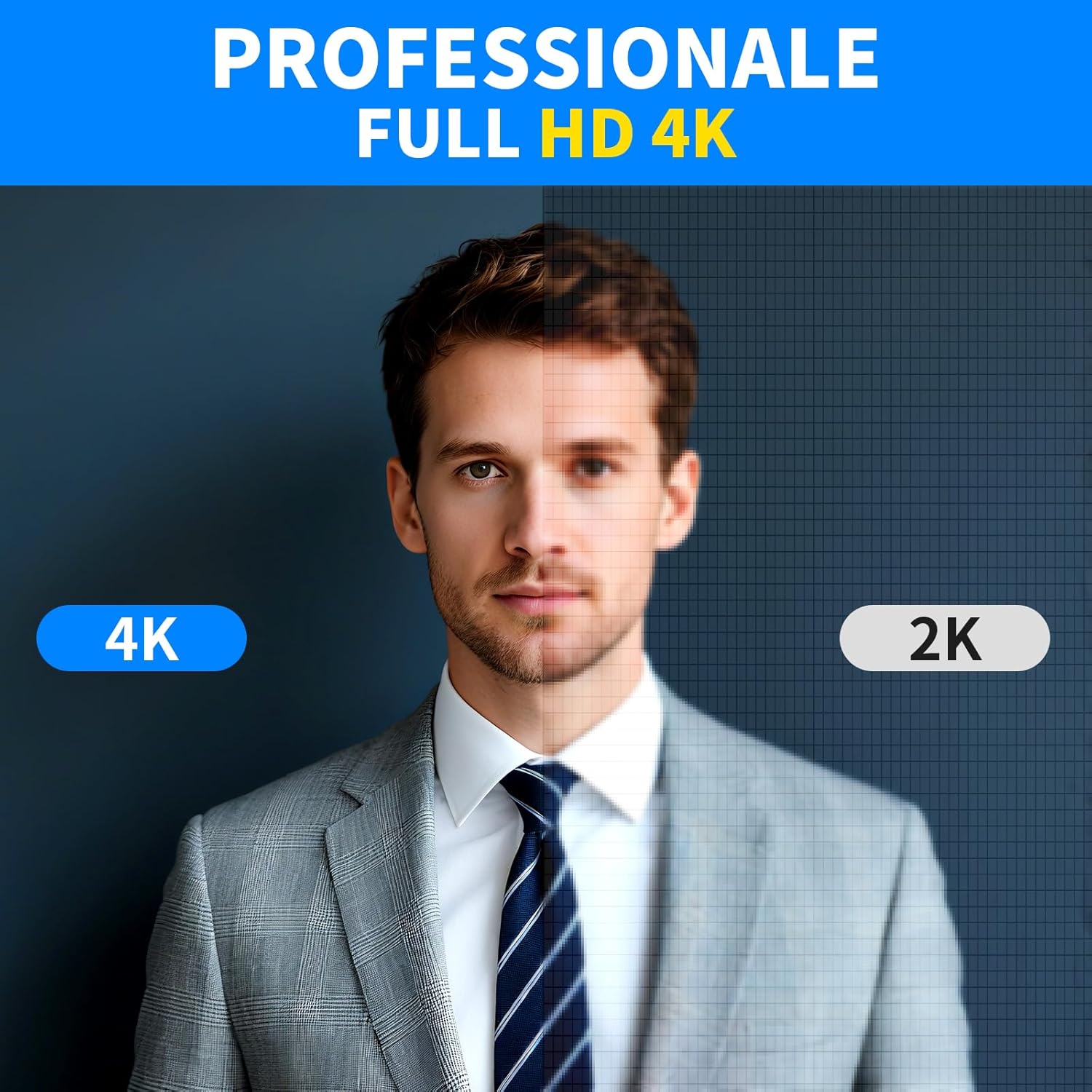 Webcam 4K PC con Microfono e Auto-Focus - immagine 2