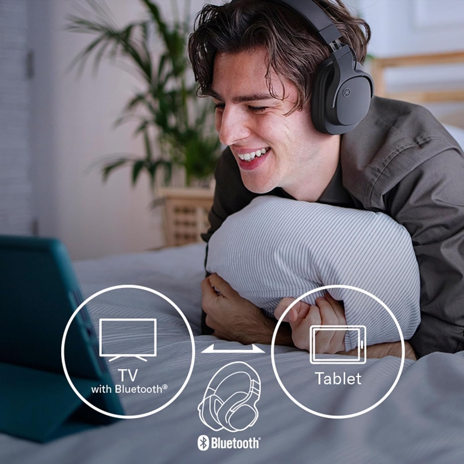 Yamaha YH-L500A Cuffie Wireless Over-Ear, Nero - immagine 6