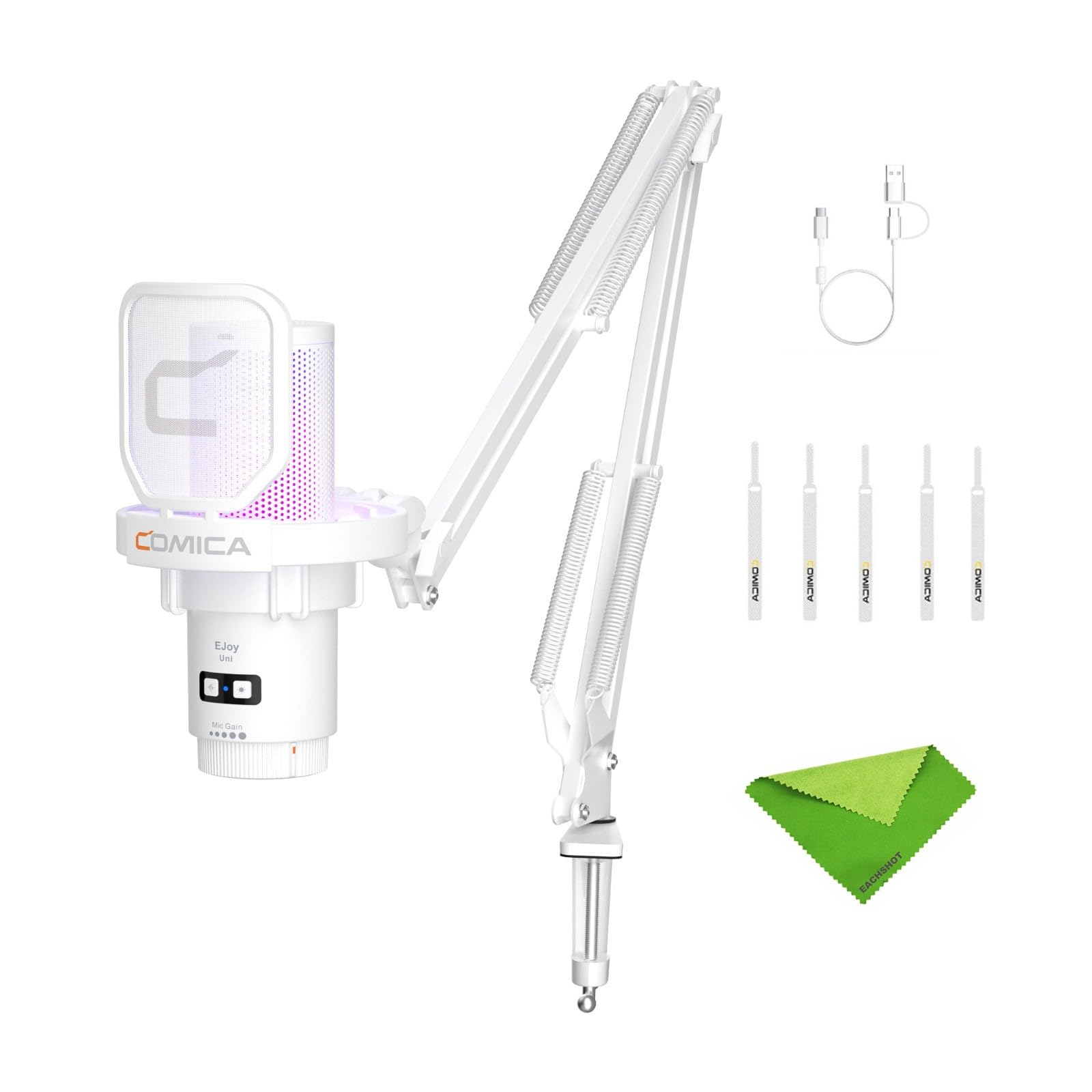 Comica EJoy Uni (A) - Microfono USB Condensatore RGB