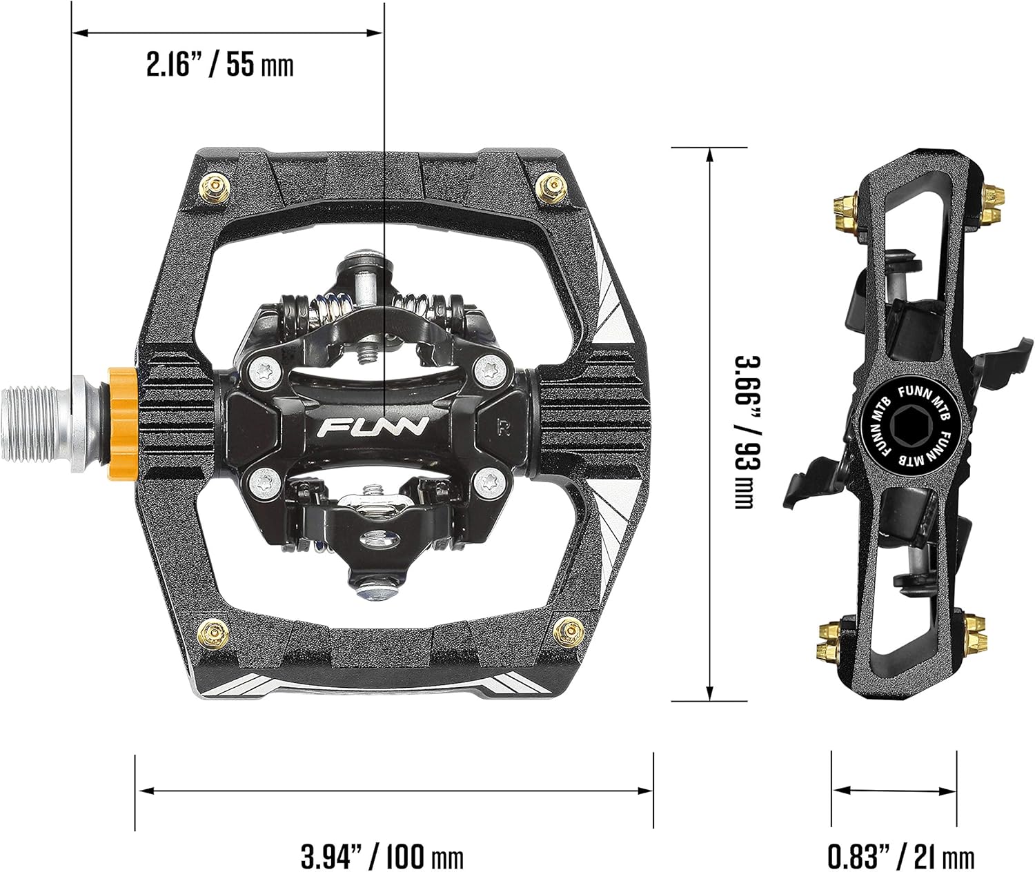 Funn Ripper - Pedali Mountain Bike Clipless CrMo 9/16 - immagine 4