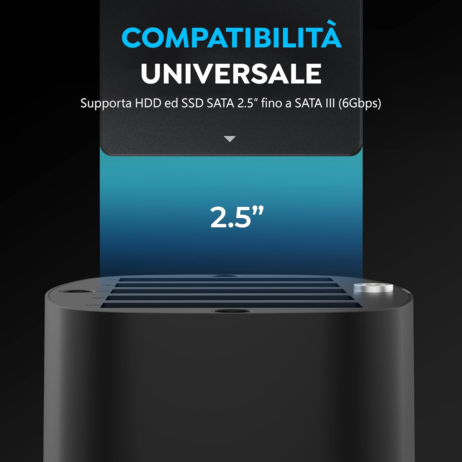 Sabrent Docking Station USB-C per Hard Disk SATA 2.5" - immagine 4