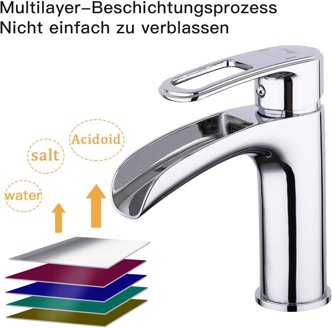 Frap Rubinetto Miscelatore a Cascata per Lavabo - immagine 2