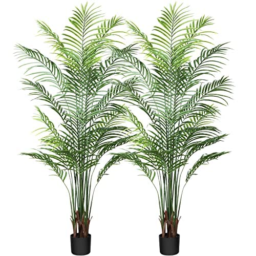 Crosofmi Piante Finte Areca Palma 170 cm (2 PACK)