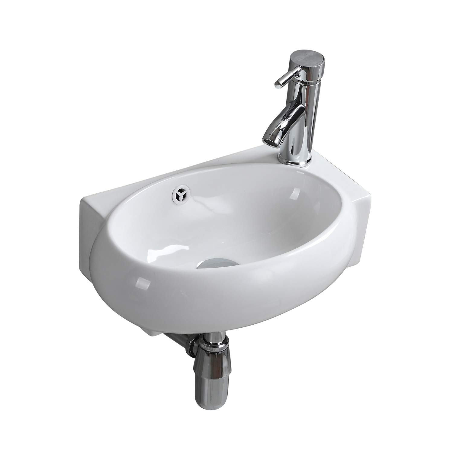 Lavabo in Ceramica Bianco Ovale 430x290x125mm