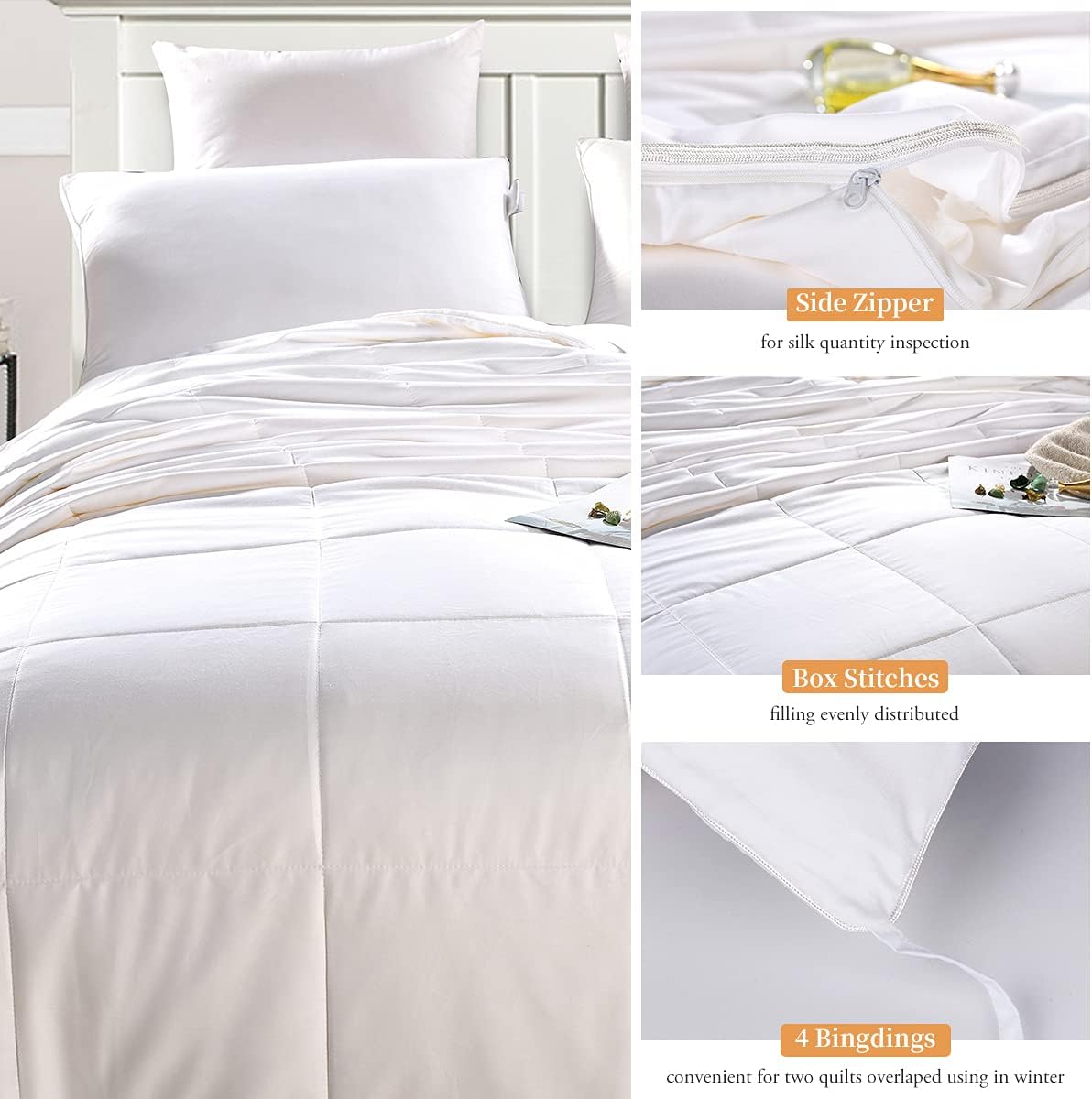 Since Silk Trapunta di Seta 100% Singolo 200gm² - immagine 2