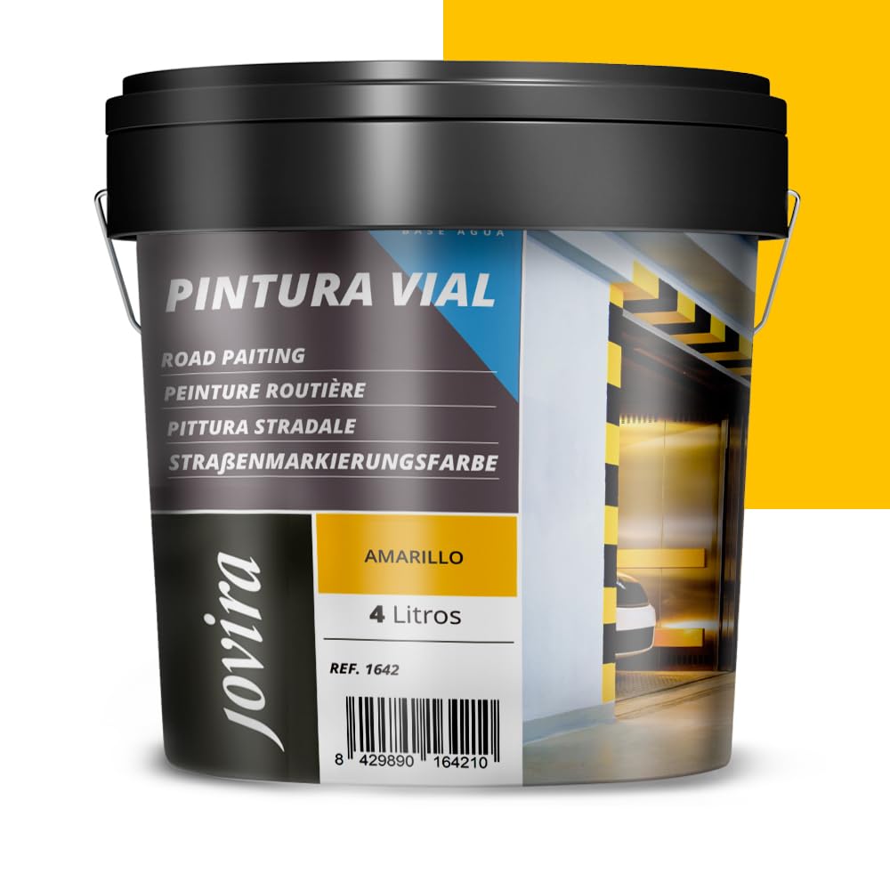 Jovira Pinturas Pittura Stradale a Base d'Acqua 4L, Giallo