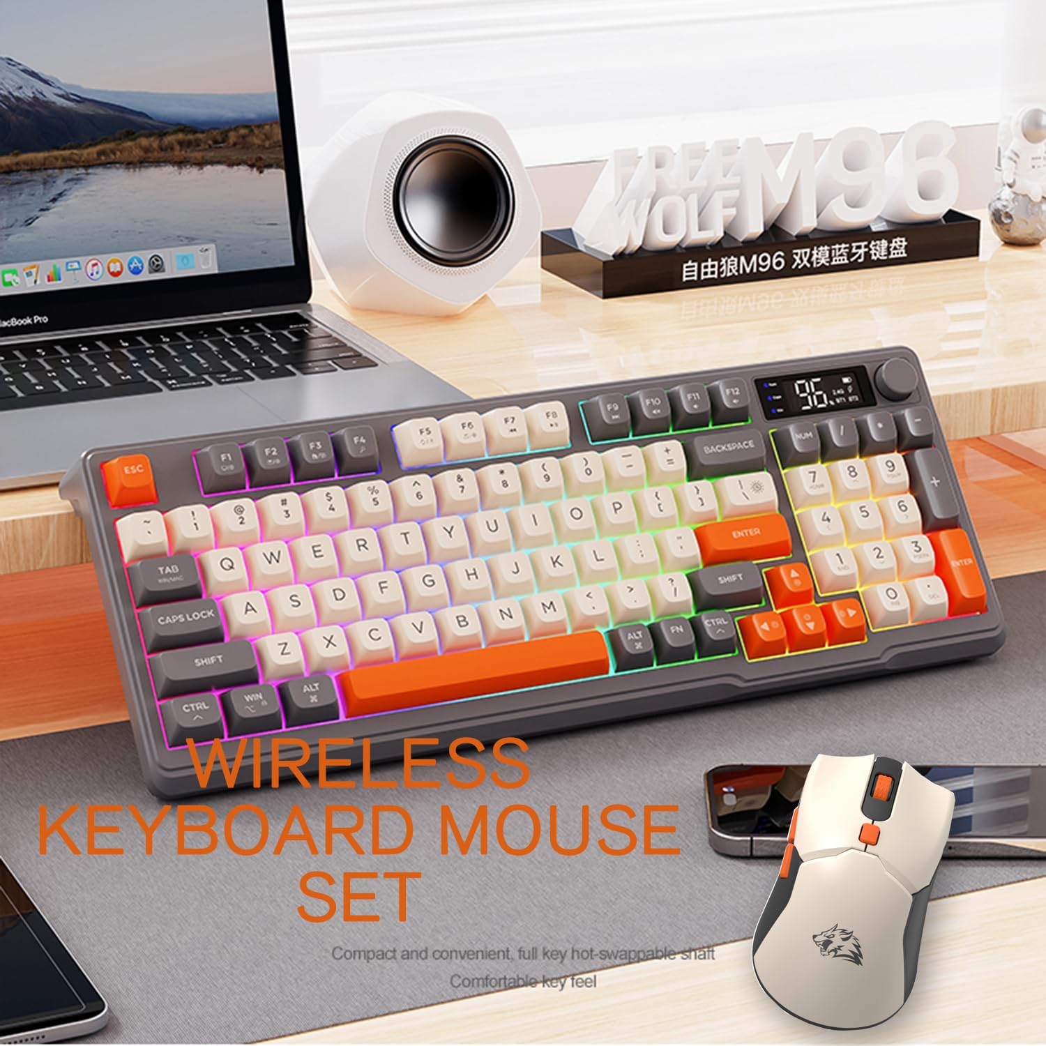 Ziyou Lang×FREEWOLF T96 Set Tastiera Mouse Wireless - immagine 2