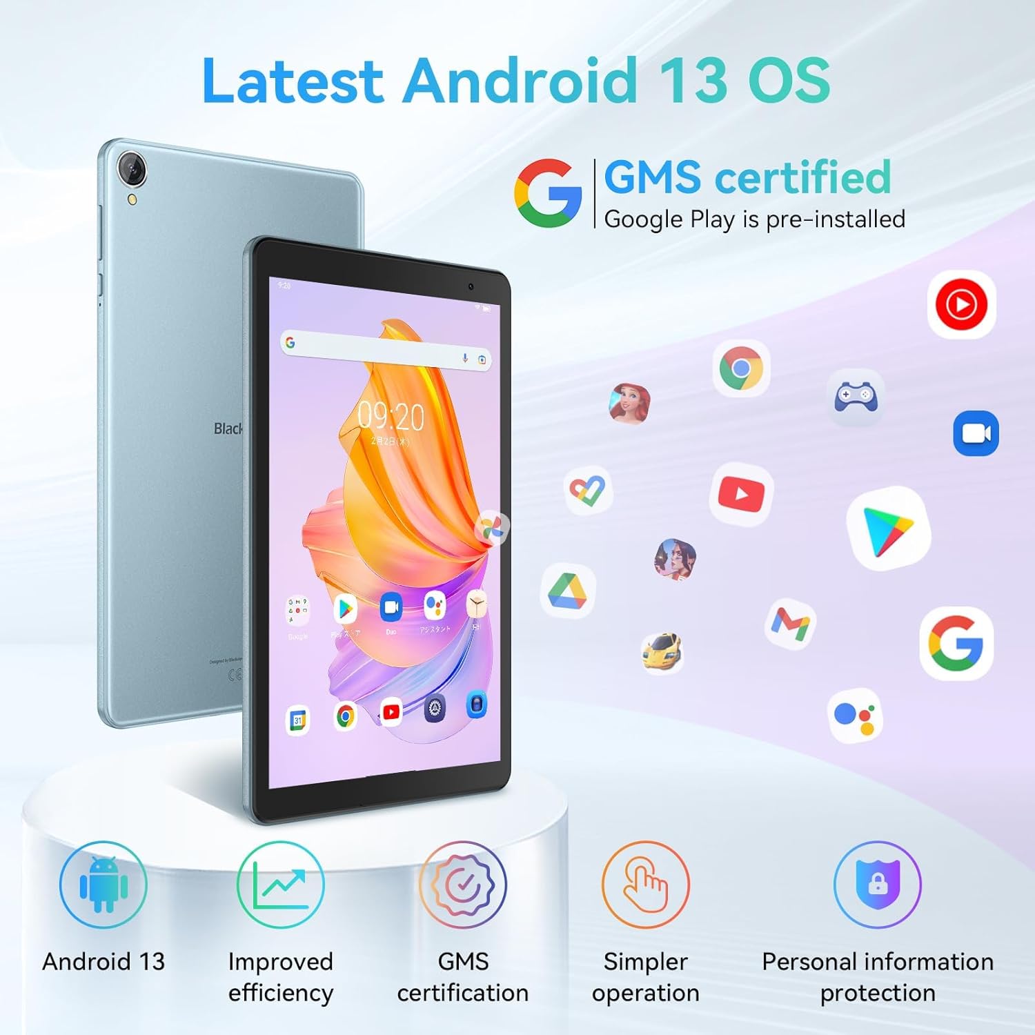 Blackview Tablet Tab 50 8" 4 GB RAM 128 GB Blu - immagine 5