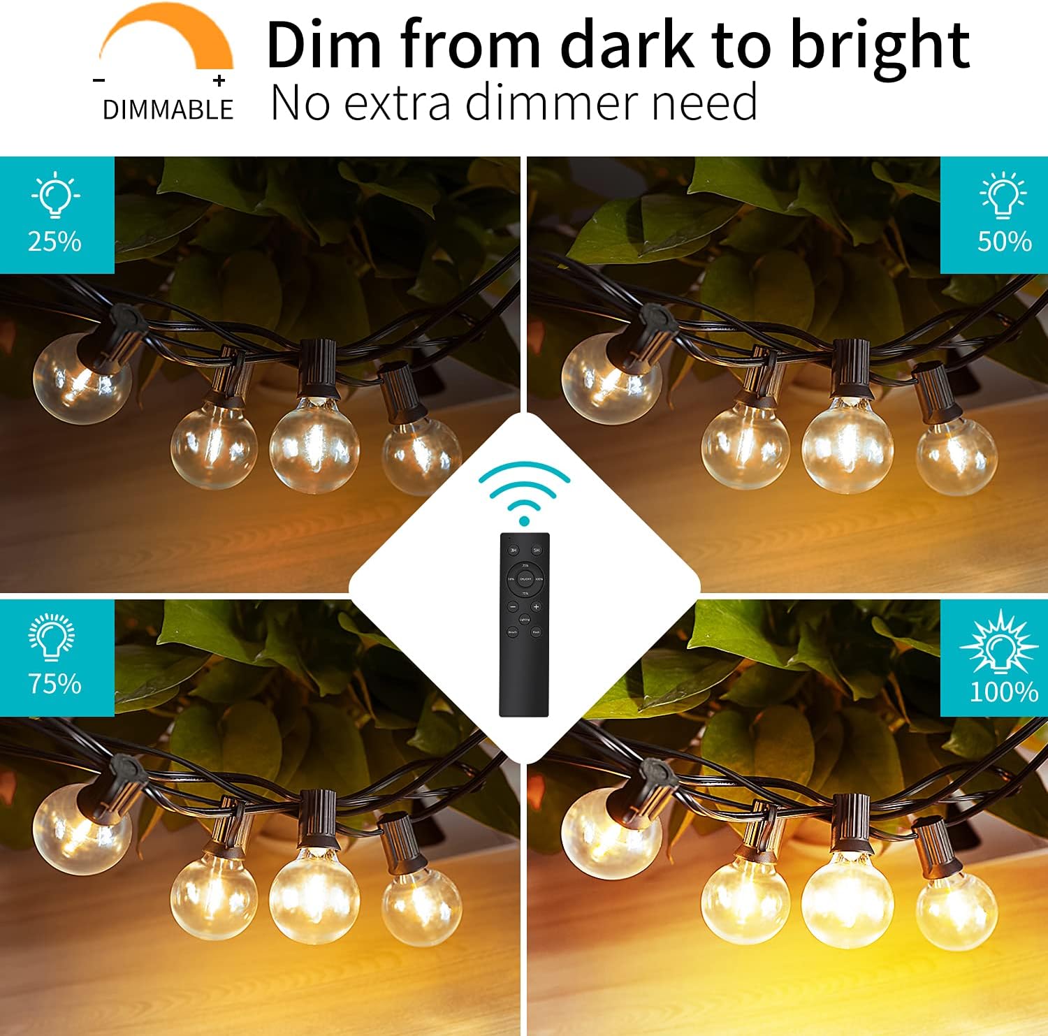 Yuusei Catene Luminose Esterno 15M con Telecomando - immagine 3